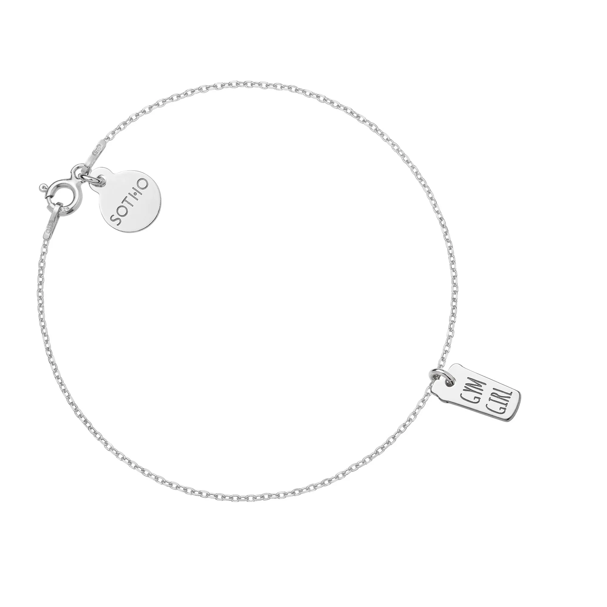 Srebrna bransoletka shaker GYM GIRL