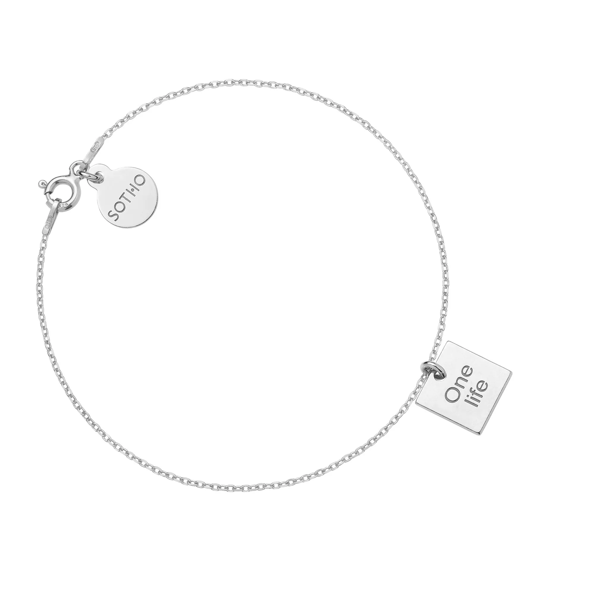 Srebrna bransoletka One life