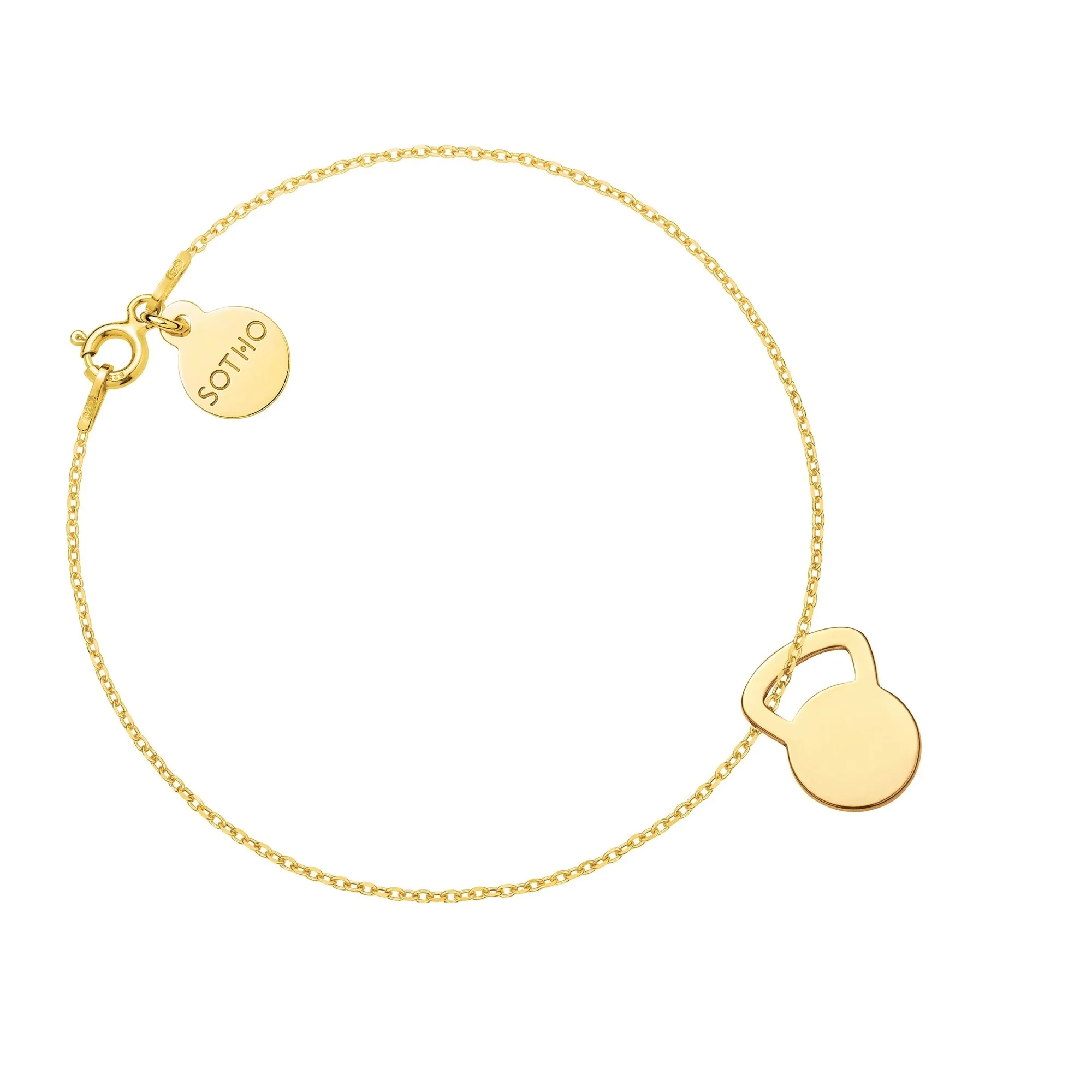 Złota bransoletka kettlebell