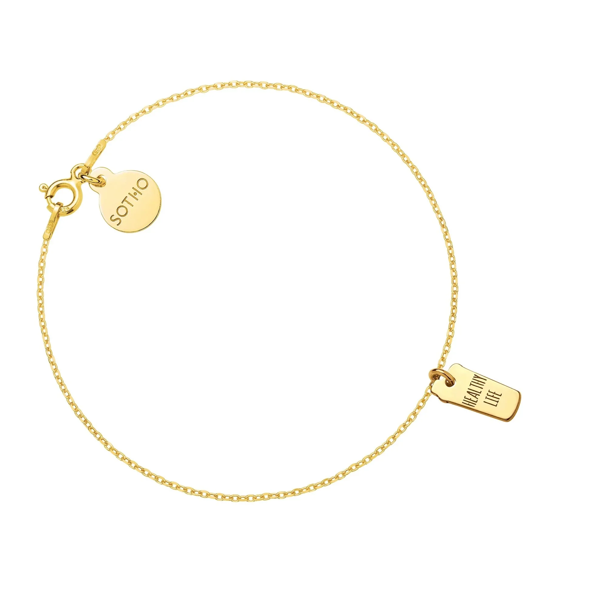 Złota bransoletka shaker HEALTHY LIFE