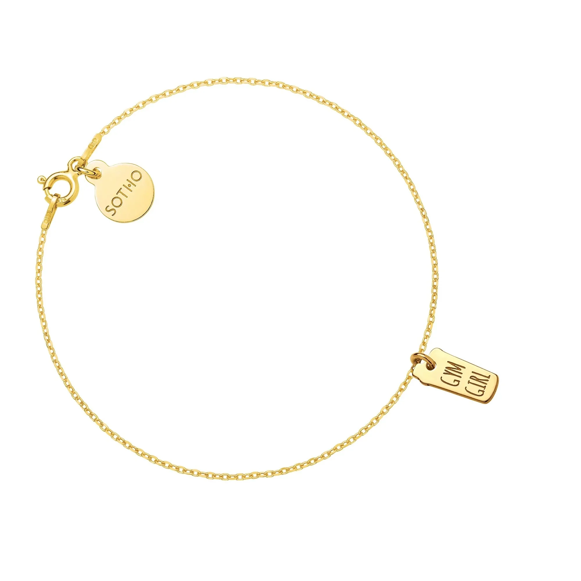 Złota bransoletka shaker GYM GIRL