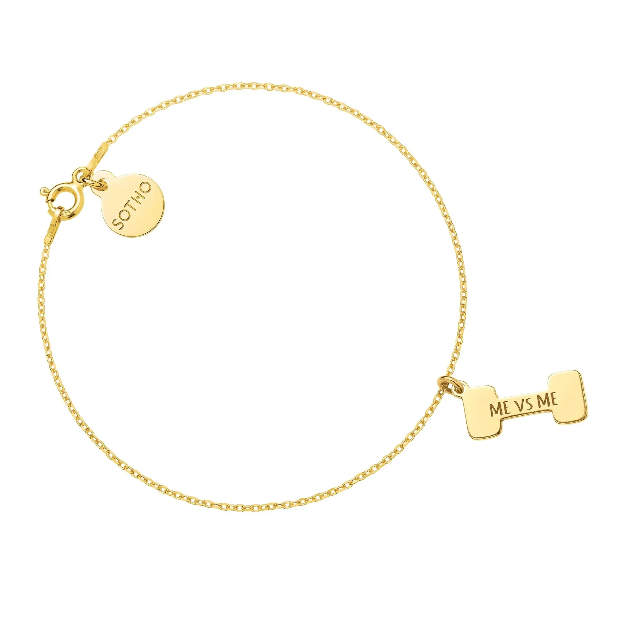 Złota bransoletka ciężarek ME vs ME