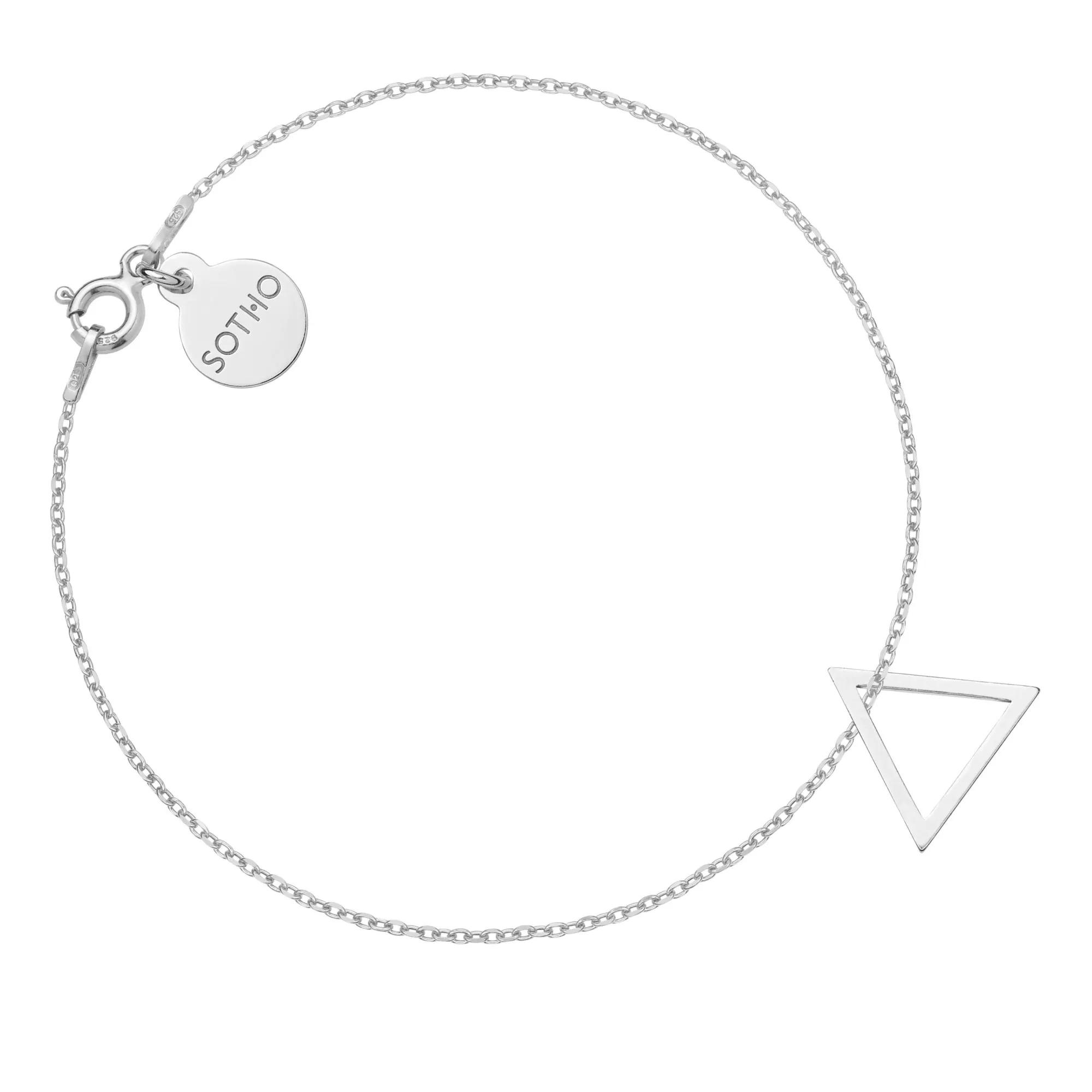 Srebrna bransoletka z trójkatem