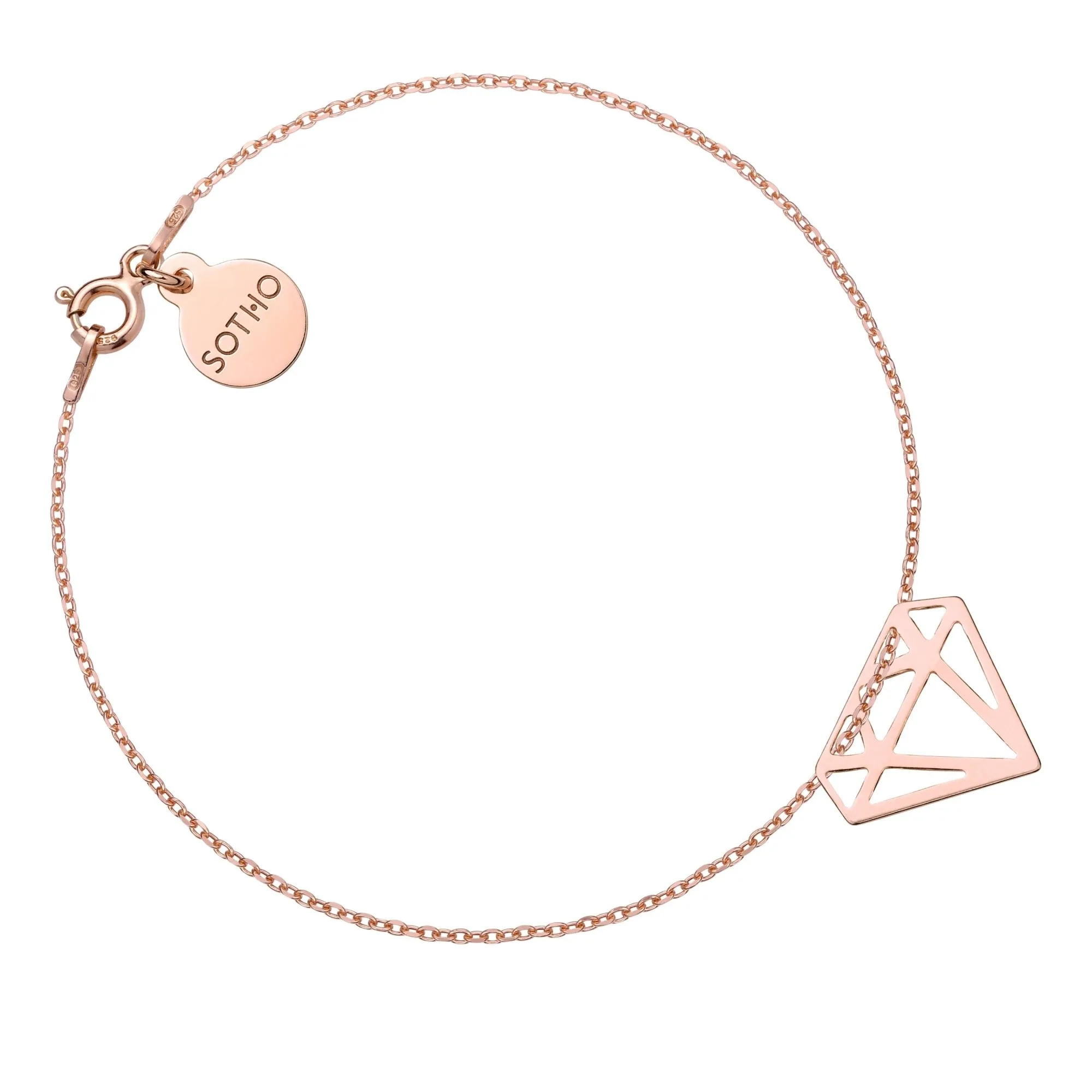 Bransoletka z różowego złota z diamentem