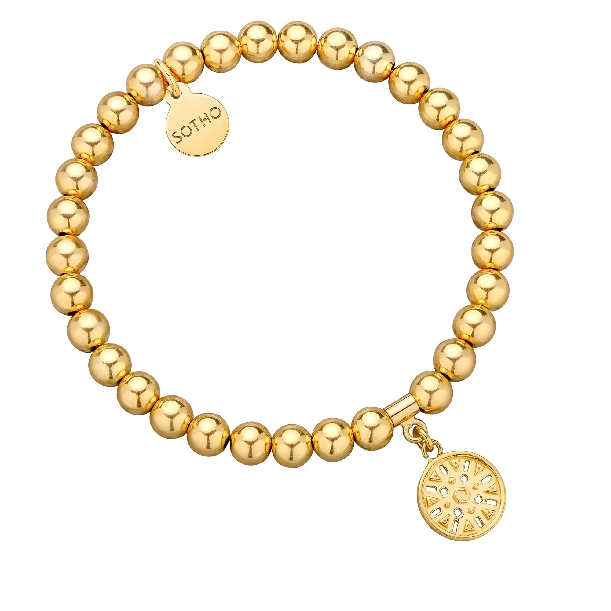 Złota bransoletka z orientalną rozetką