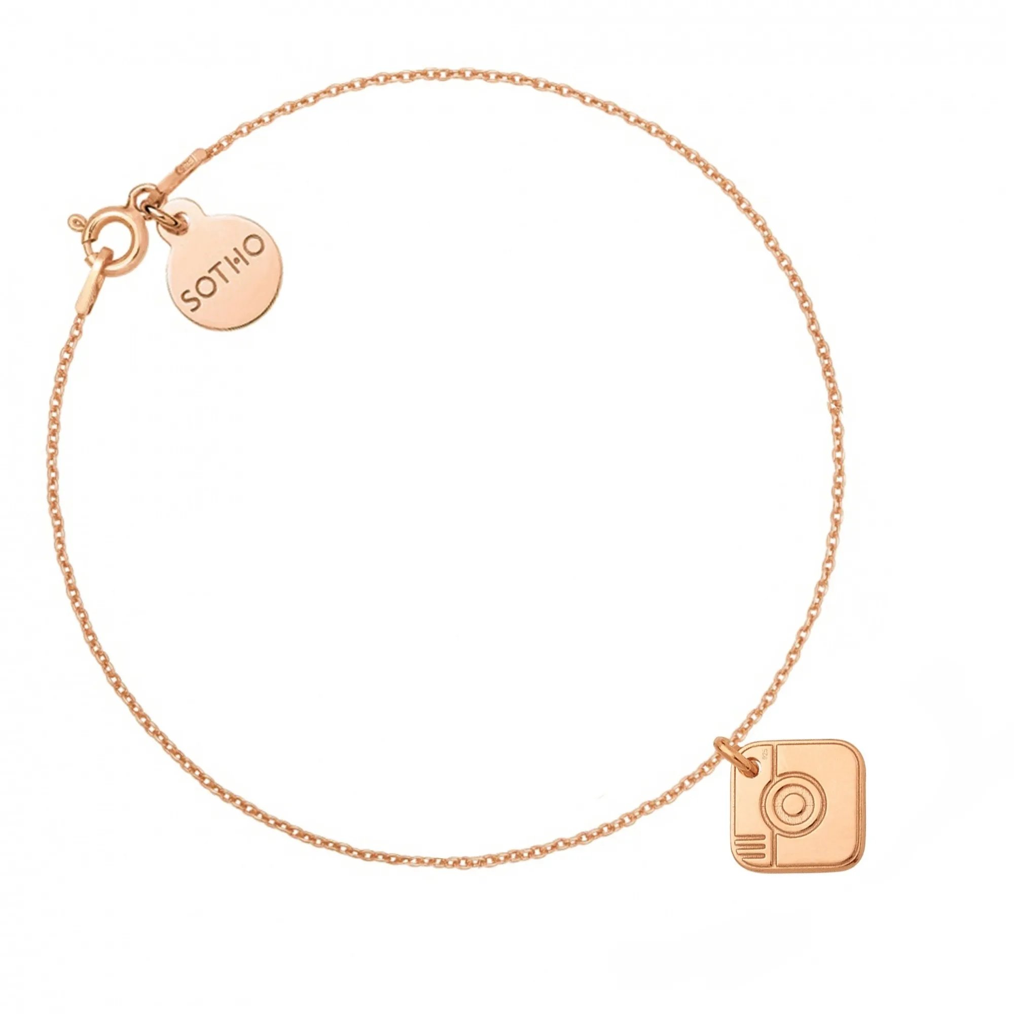 Bransoletka z różowego złota z aparatem