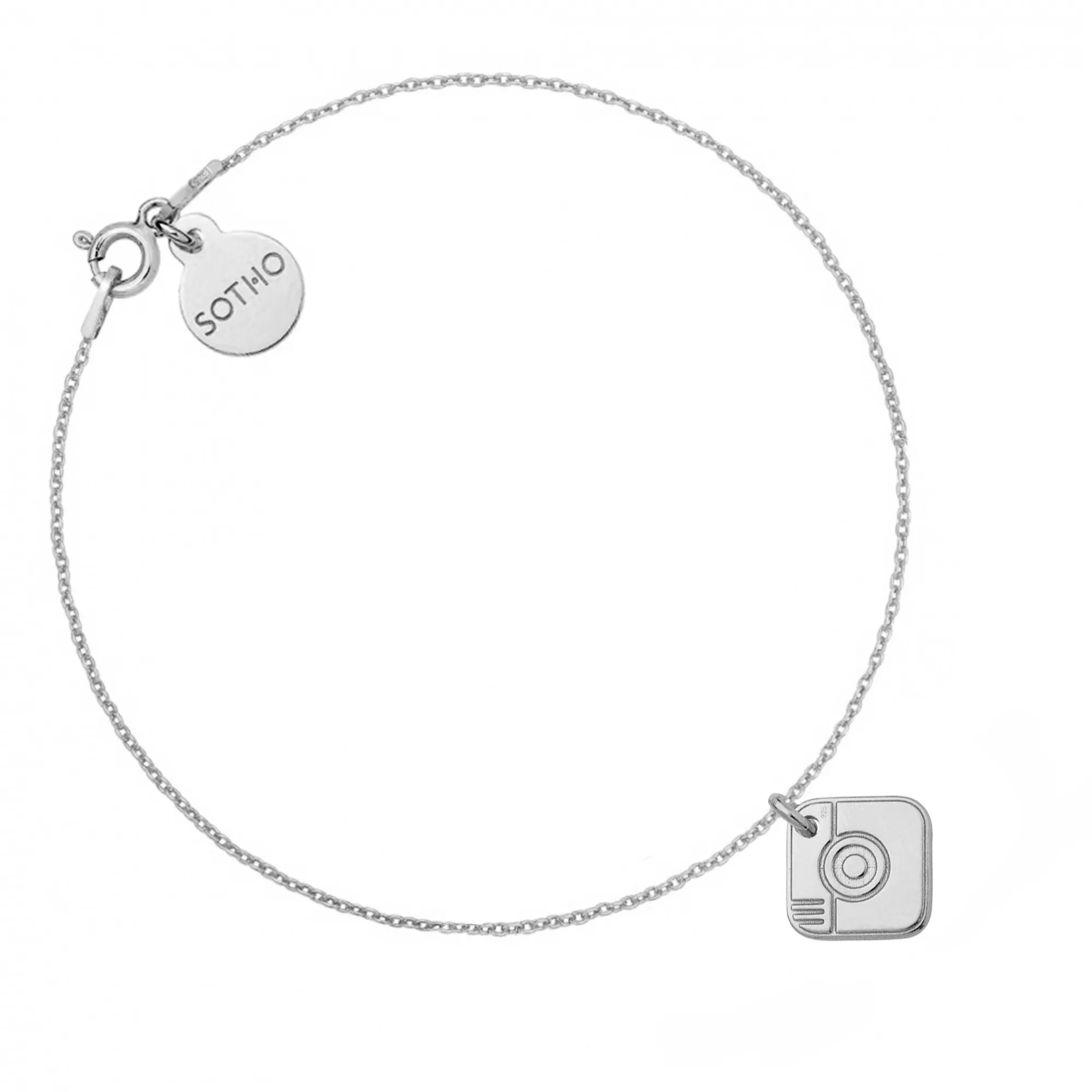 Srebrna bransoletka z aparatem