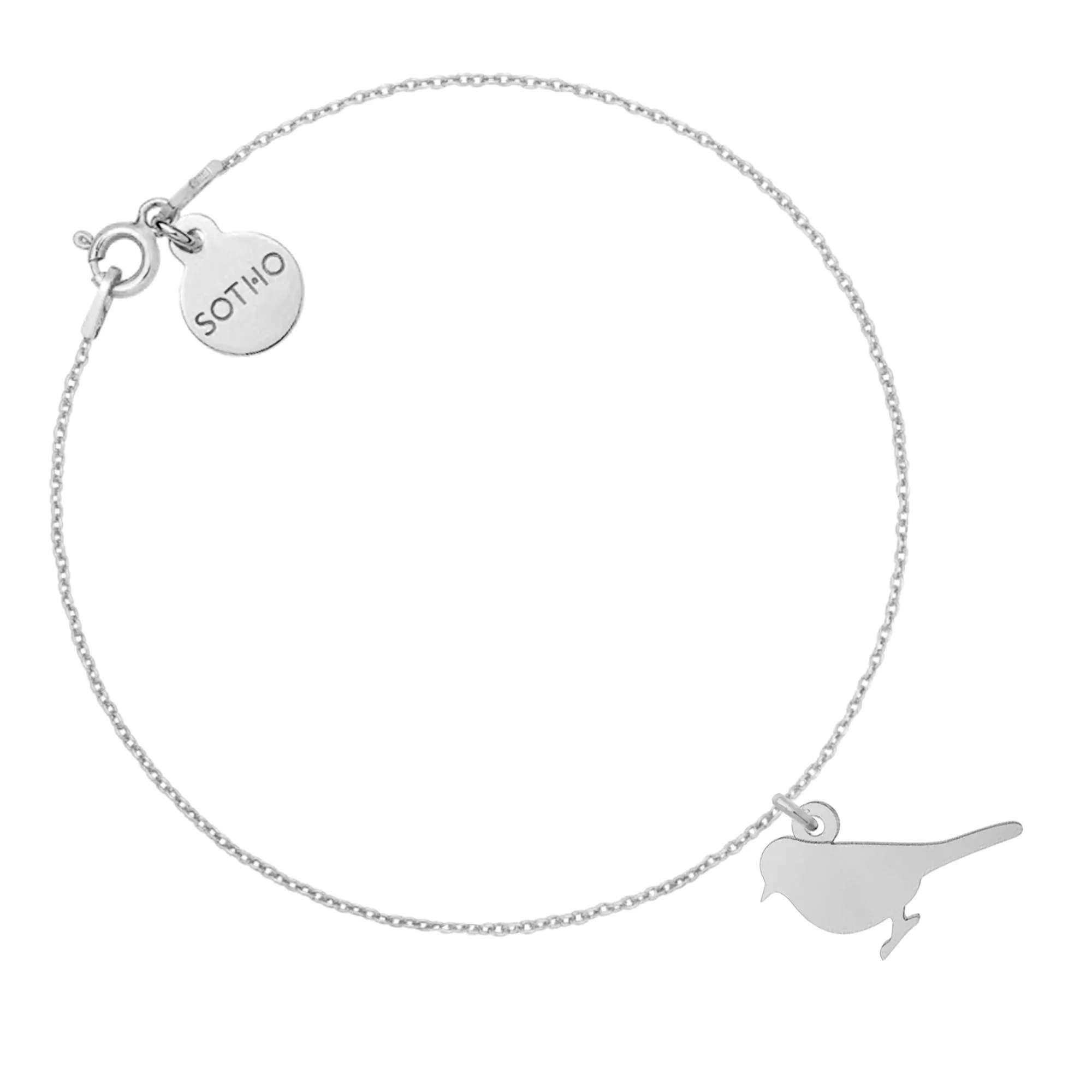 Srebrna bransoletka ze słowikiem