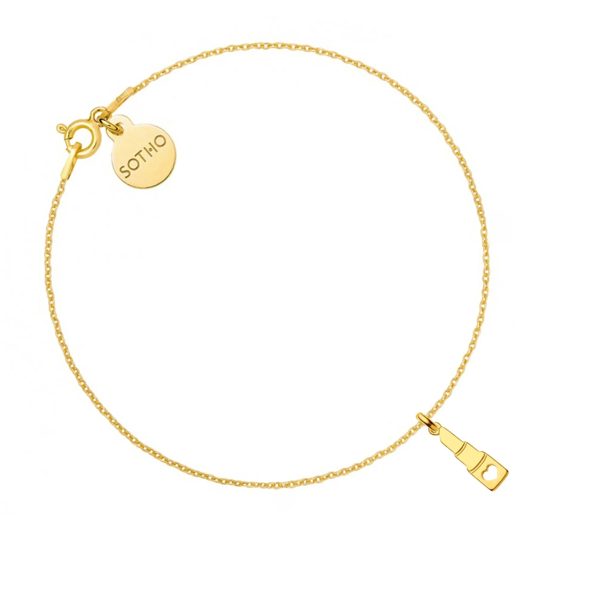 Złota bransoletka ze szminką