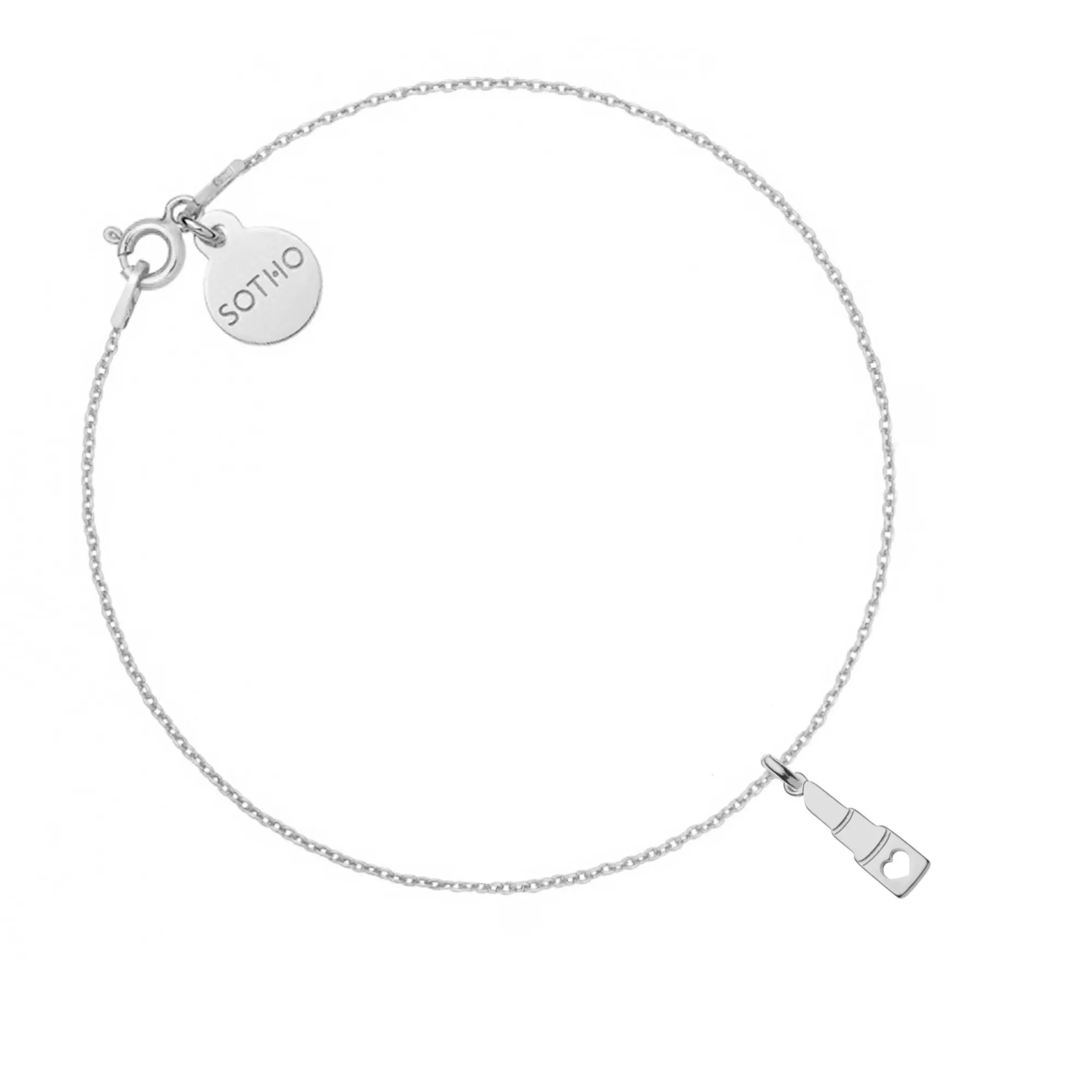 Srebrna bransoletka ze szminką