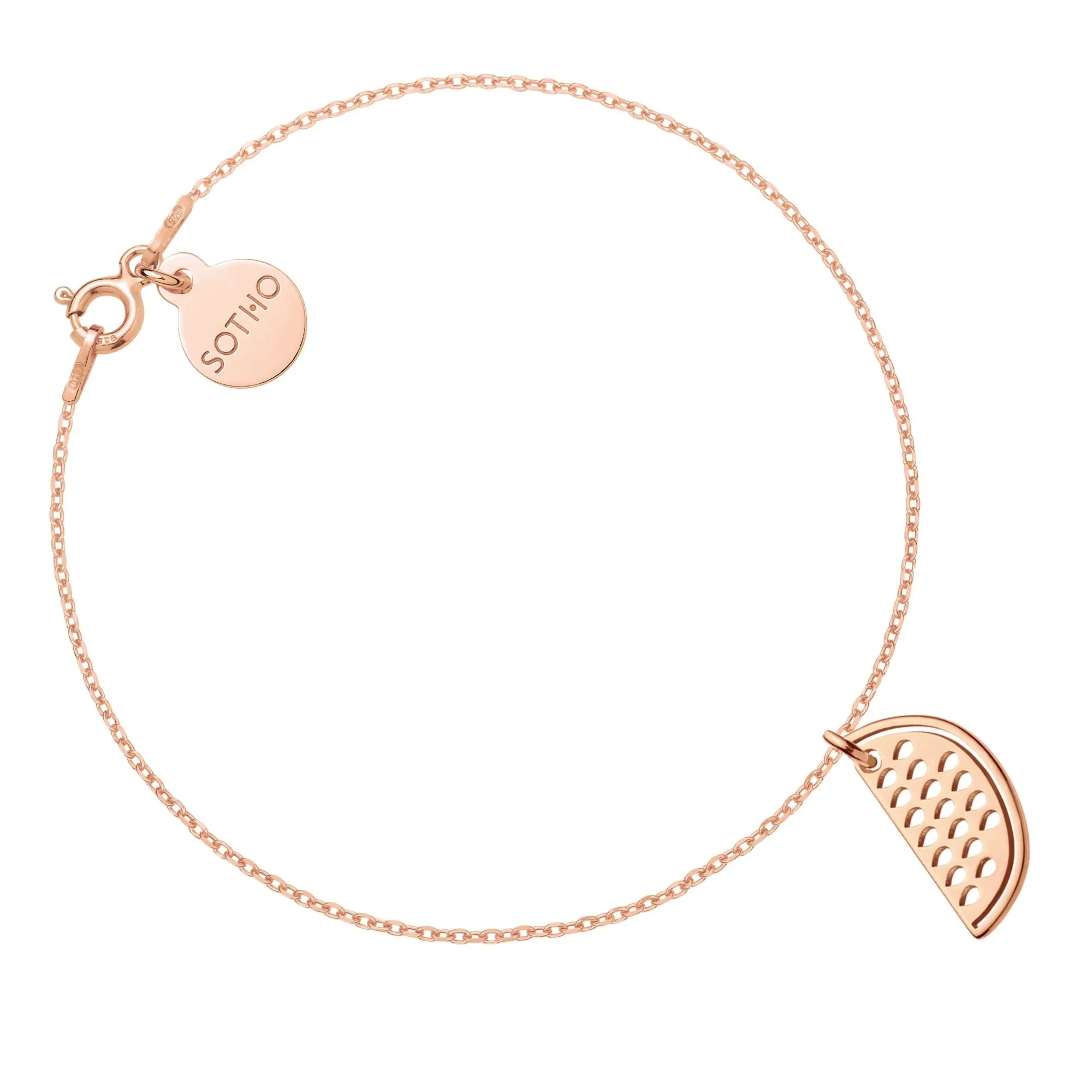 Bransoletka z różowego złota z arbuzem