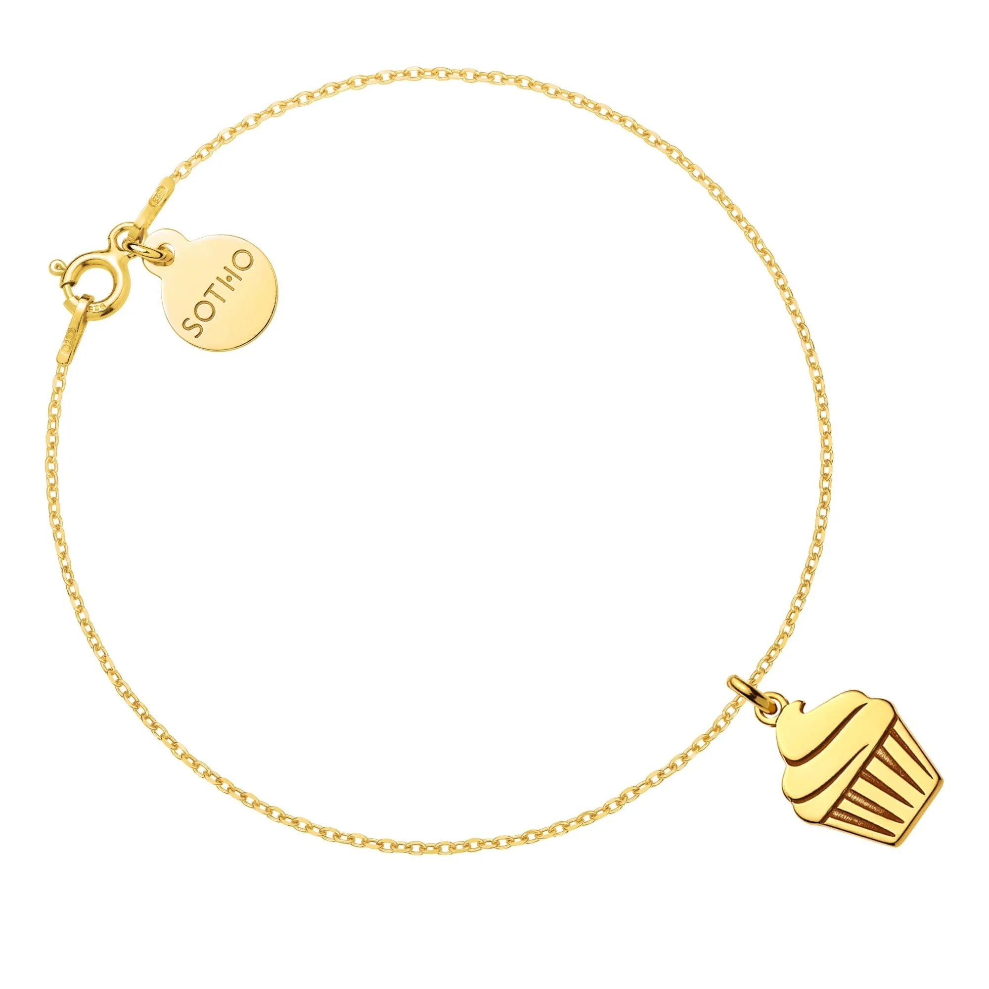 Złota bransoletka z muffinką