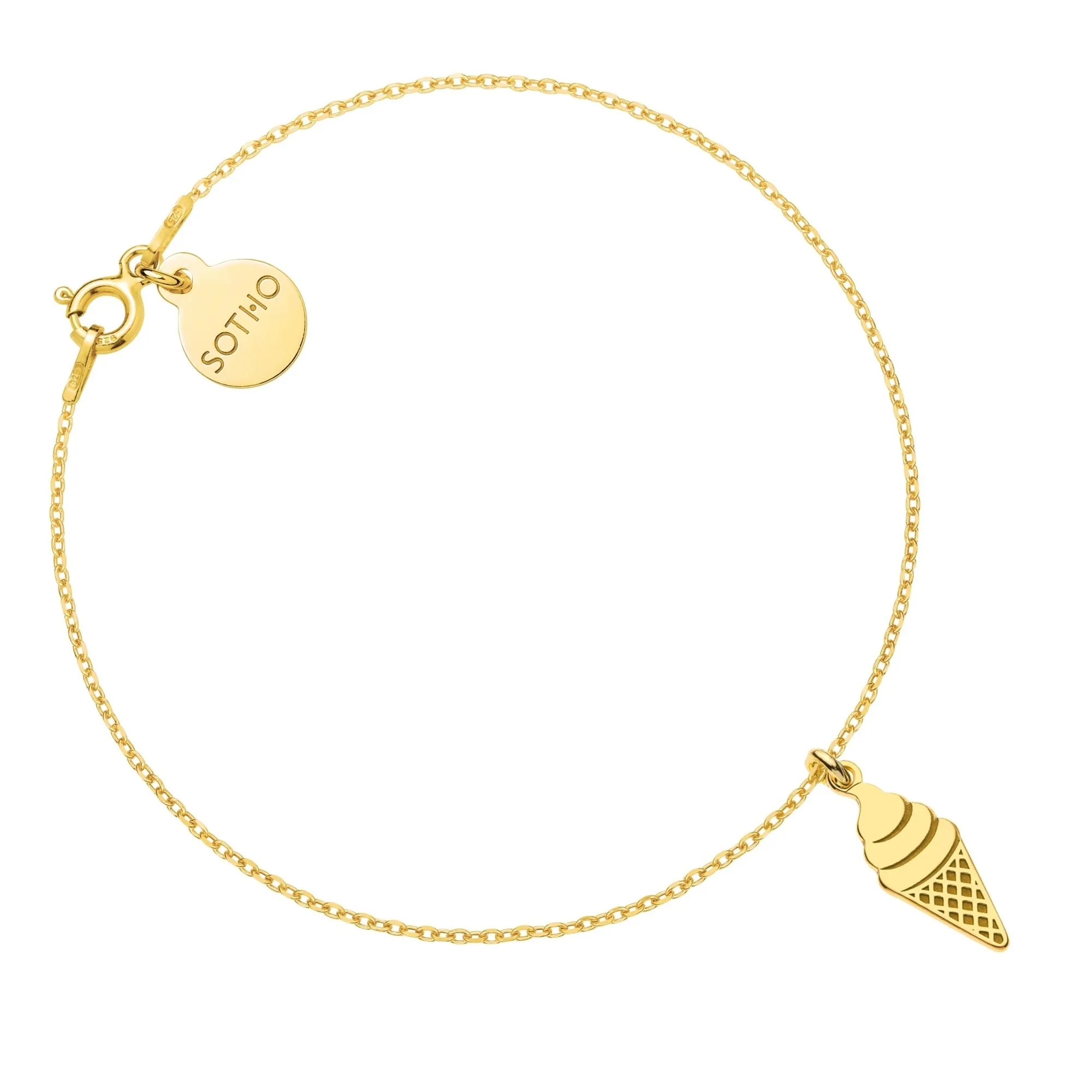 Złota bransoletka z lodowym rożkiem