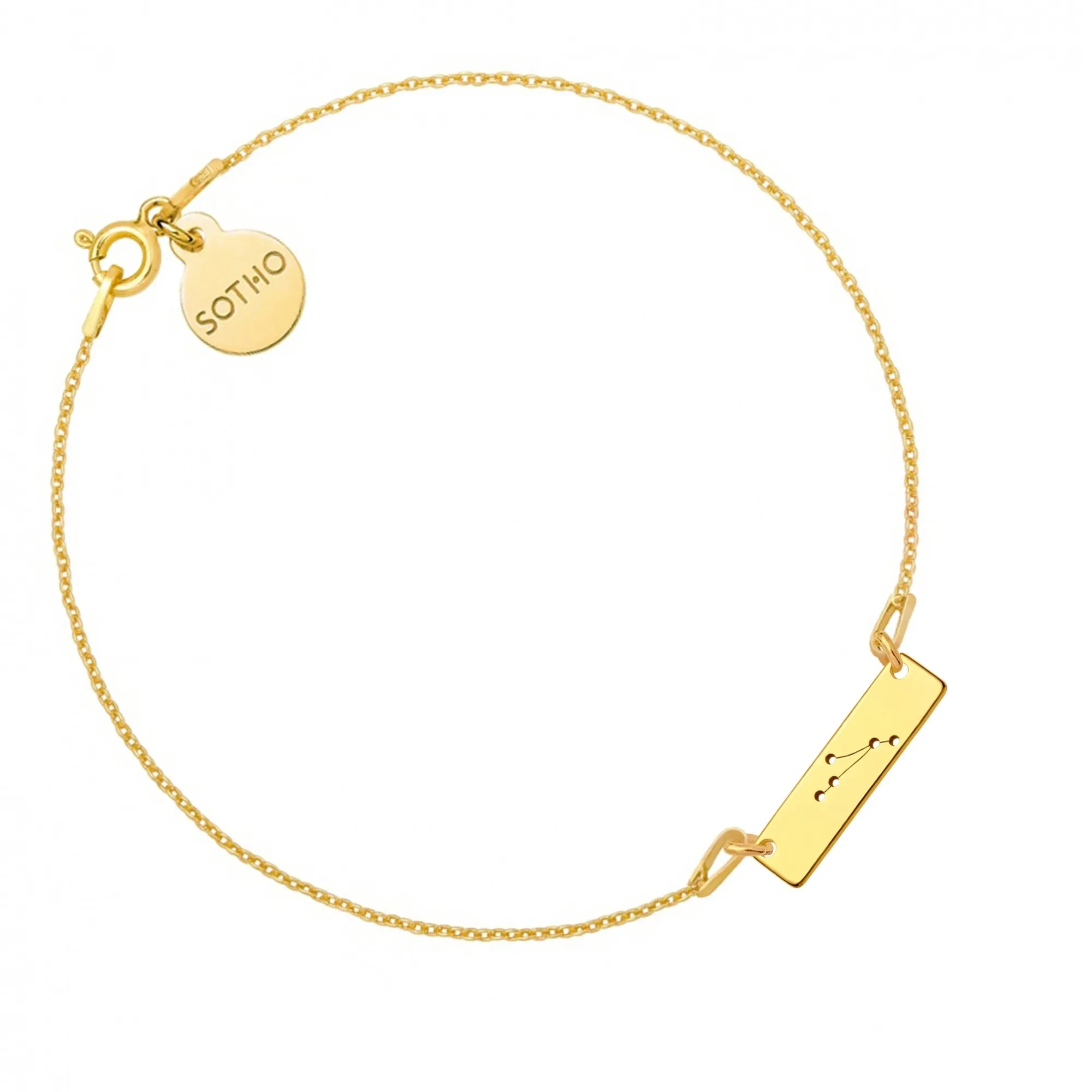 Złota bransoletka z konstelacją Barana