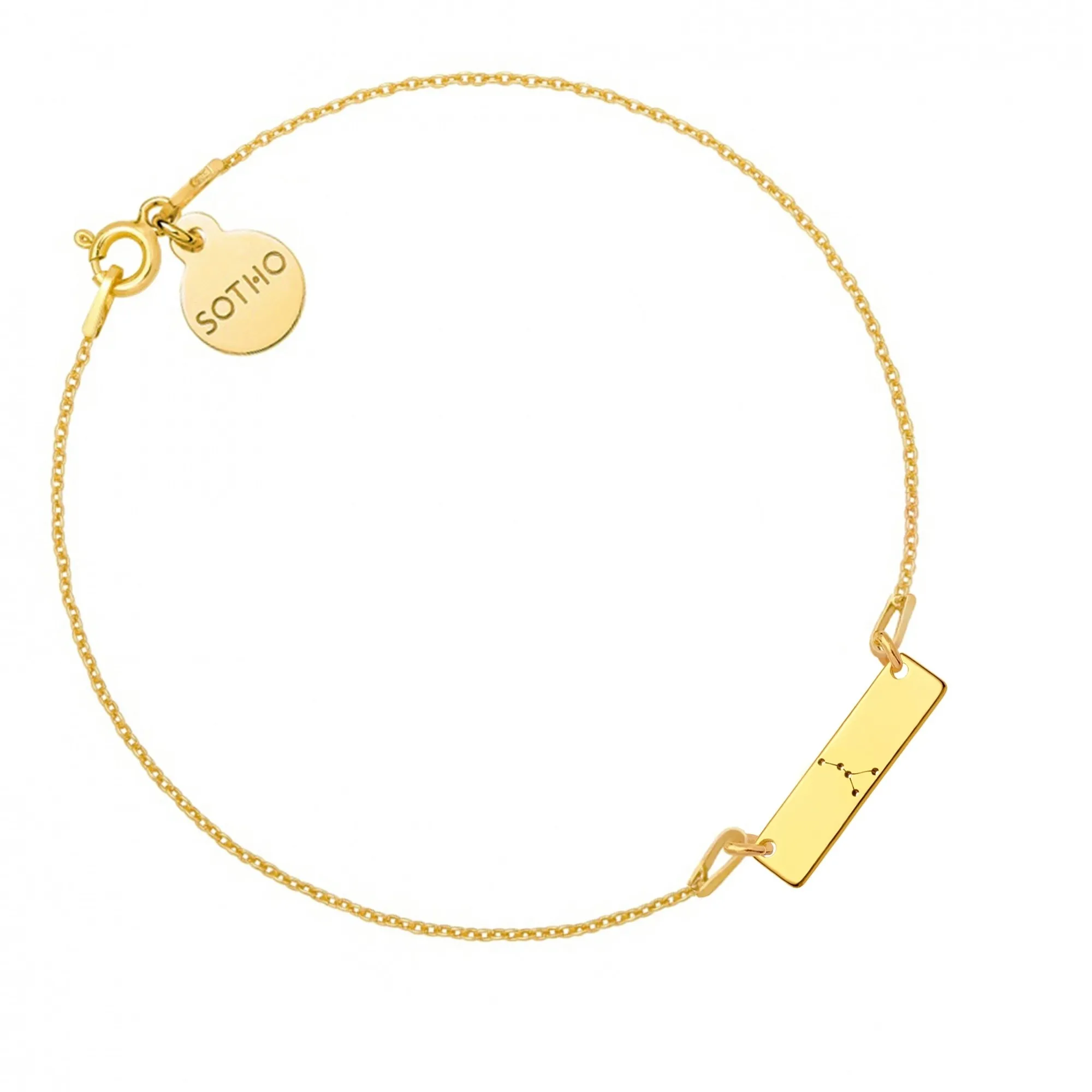 Złota bransoletka z konstelacją Raka