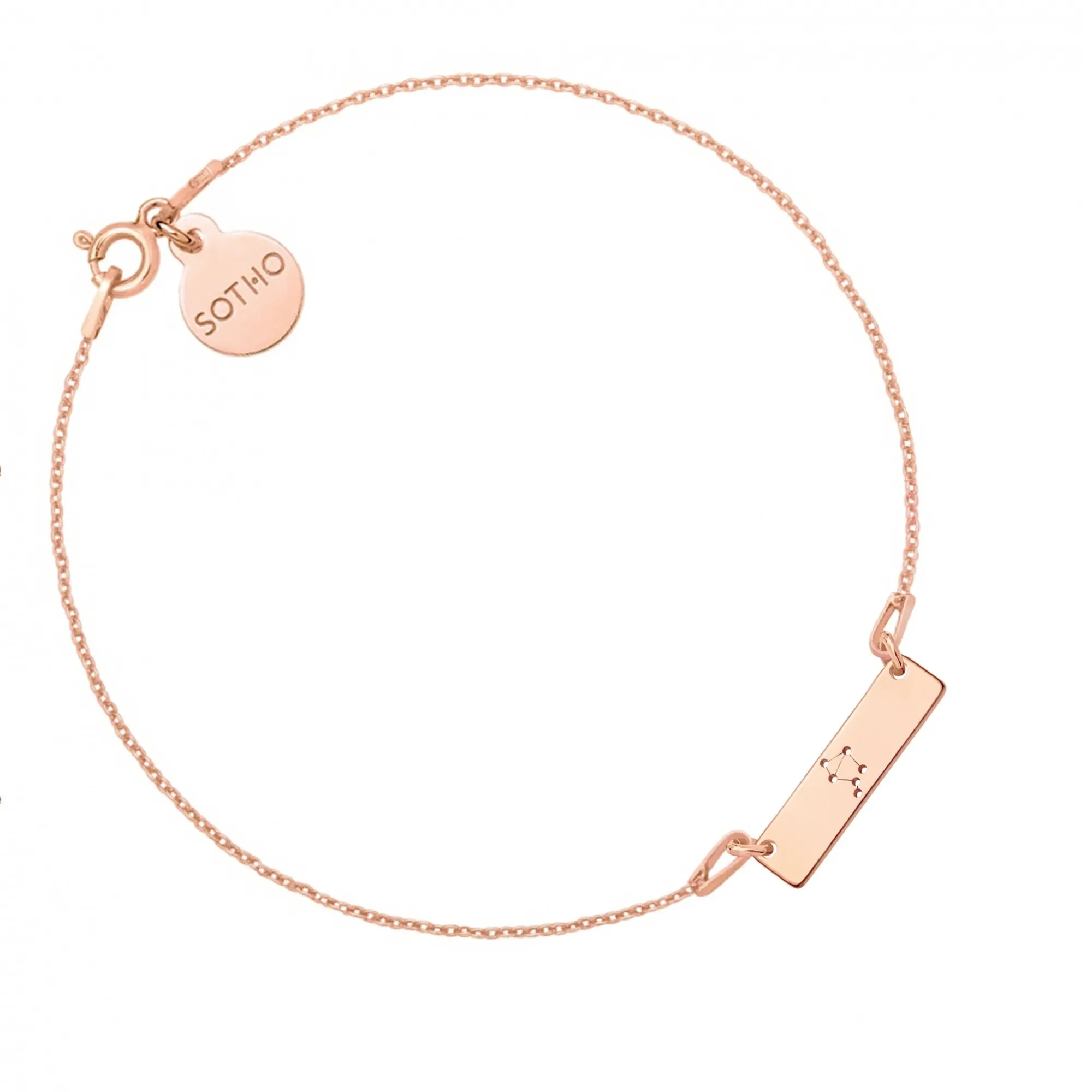 Bransoletka z konstelacją Wagi z różowego złota