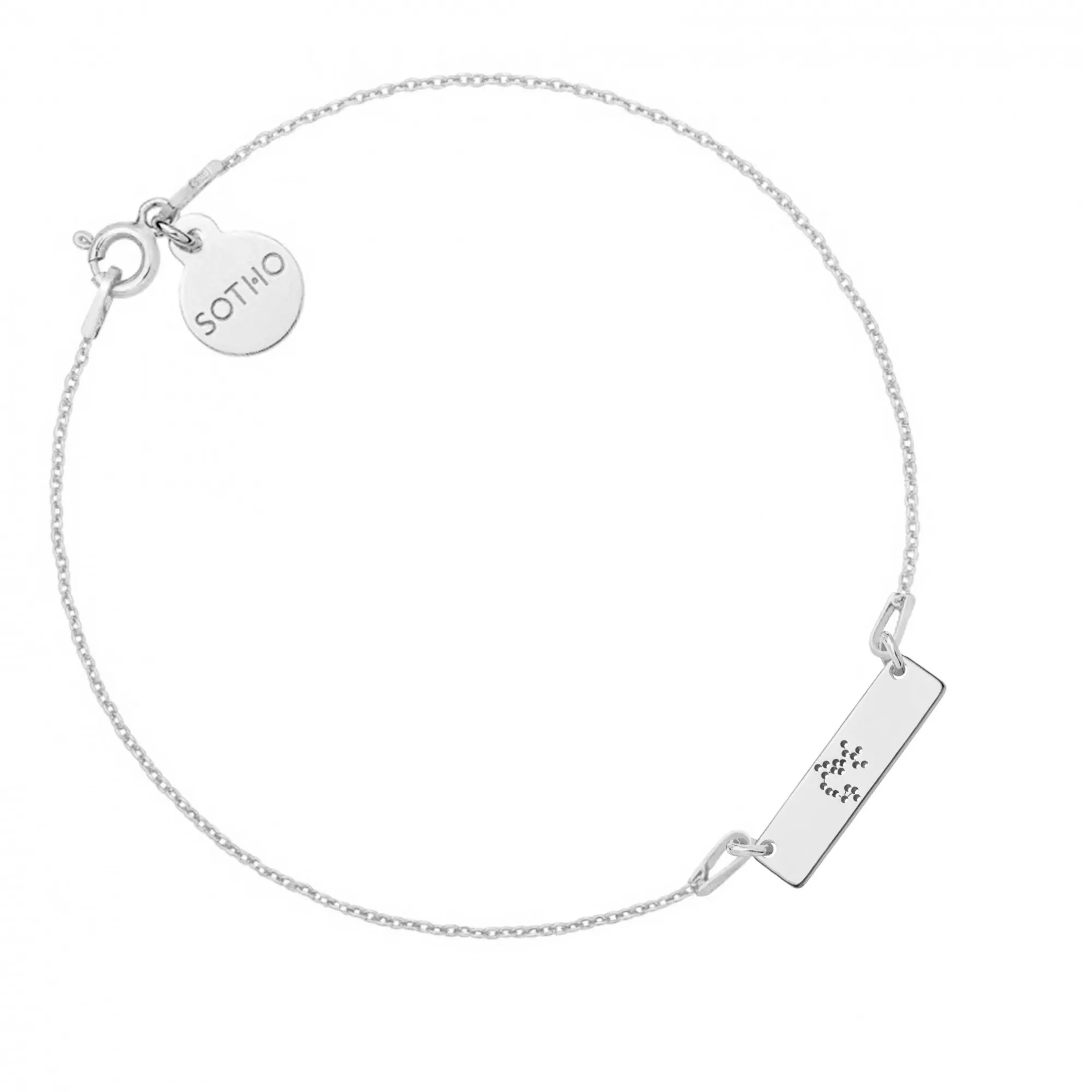 Srebrna bransoletka z konstelacją Strzelca