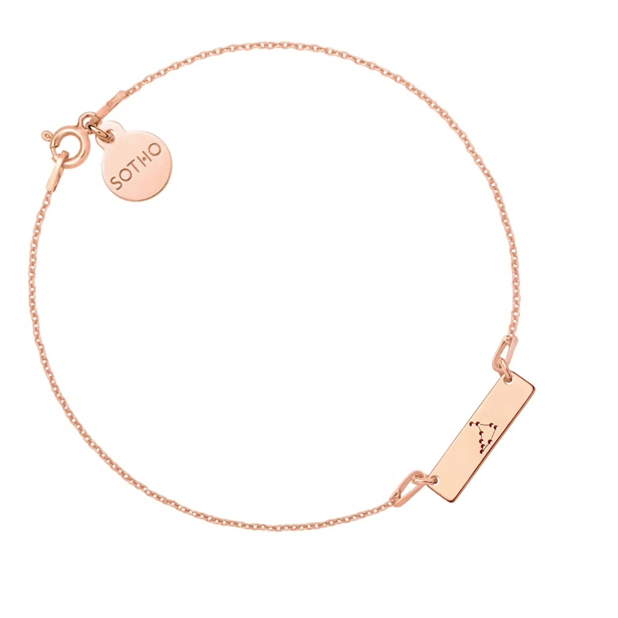 Bransoletka z konstelacją Koziorożca z różowego złota