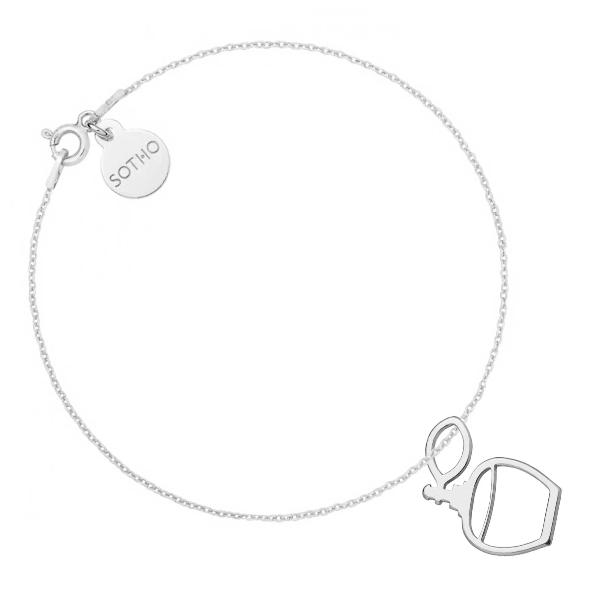 Srebrna bransoletka z flakonem perfum