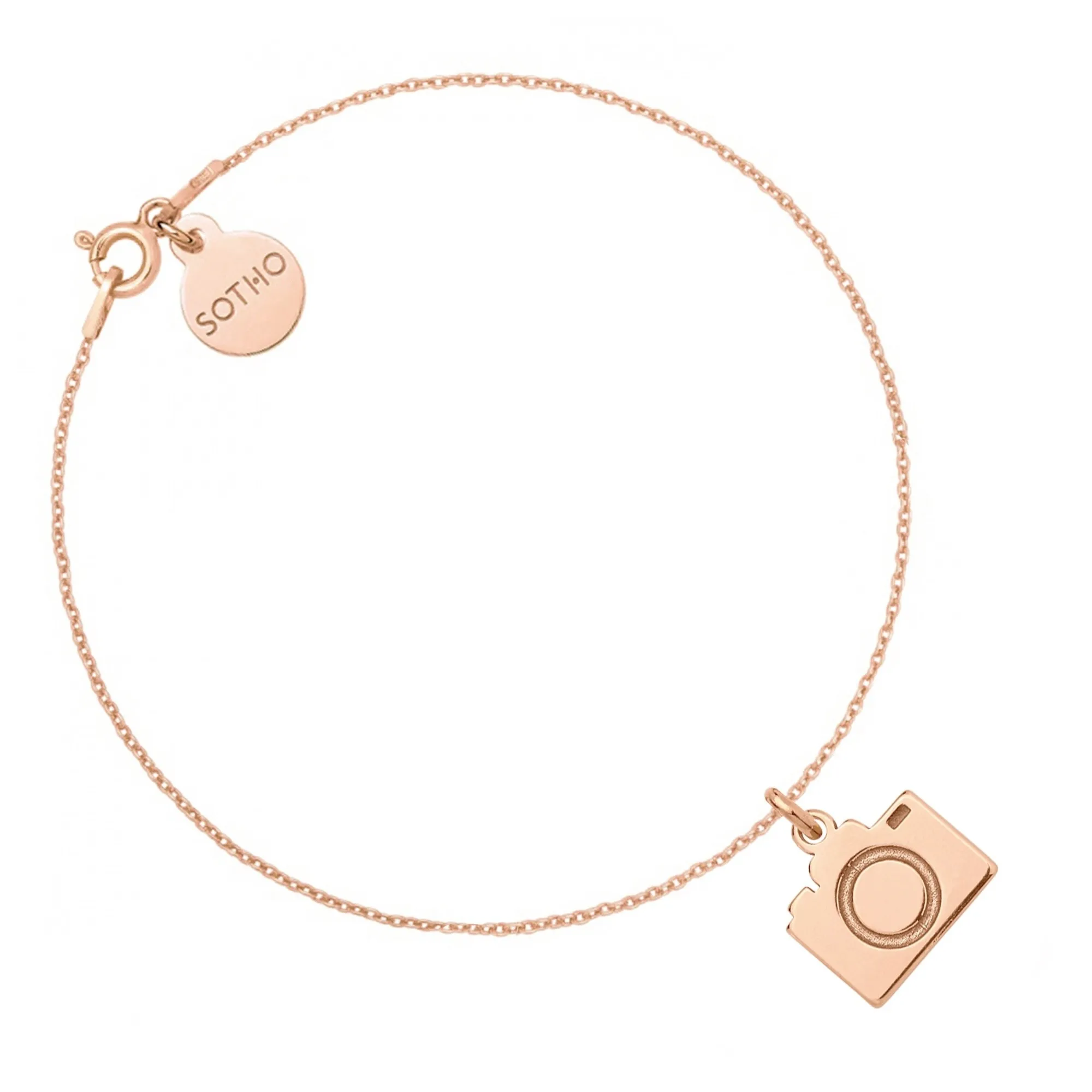 Bransoletka z aparatem z różowego złota