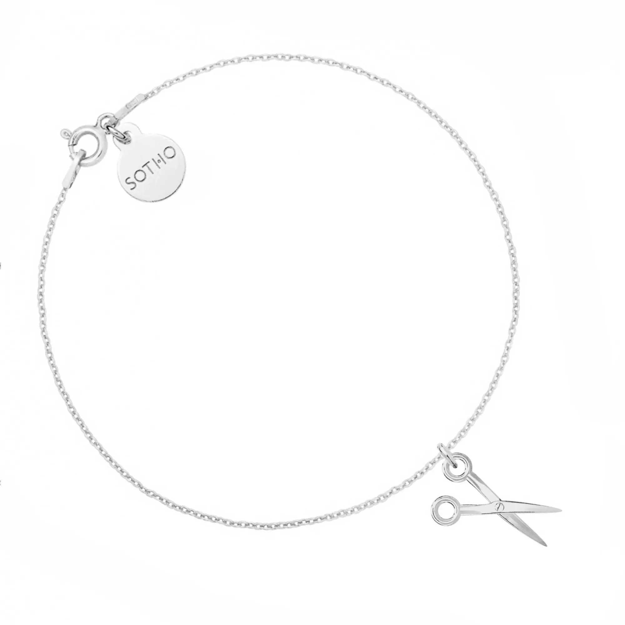 Srebrna bransoletka z nożyczkami