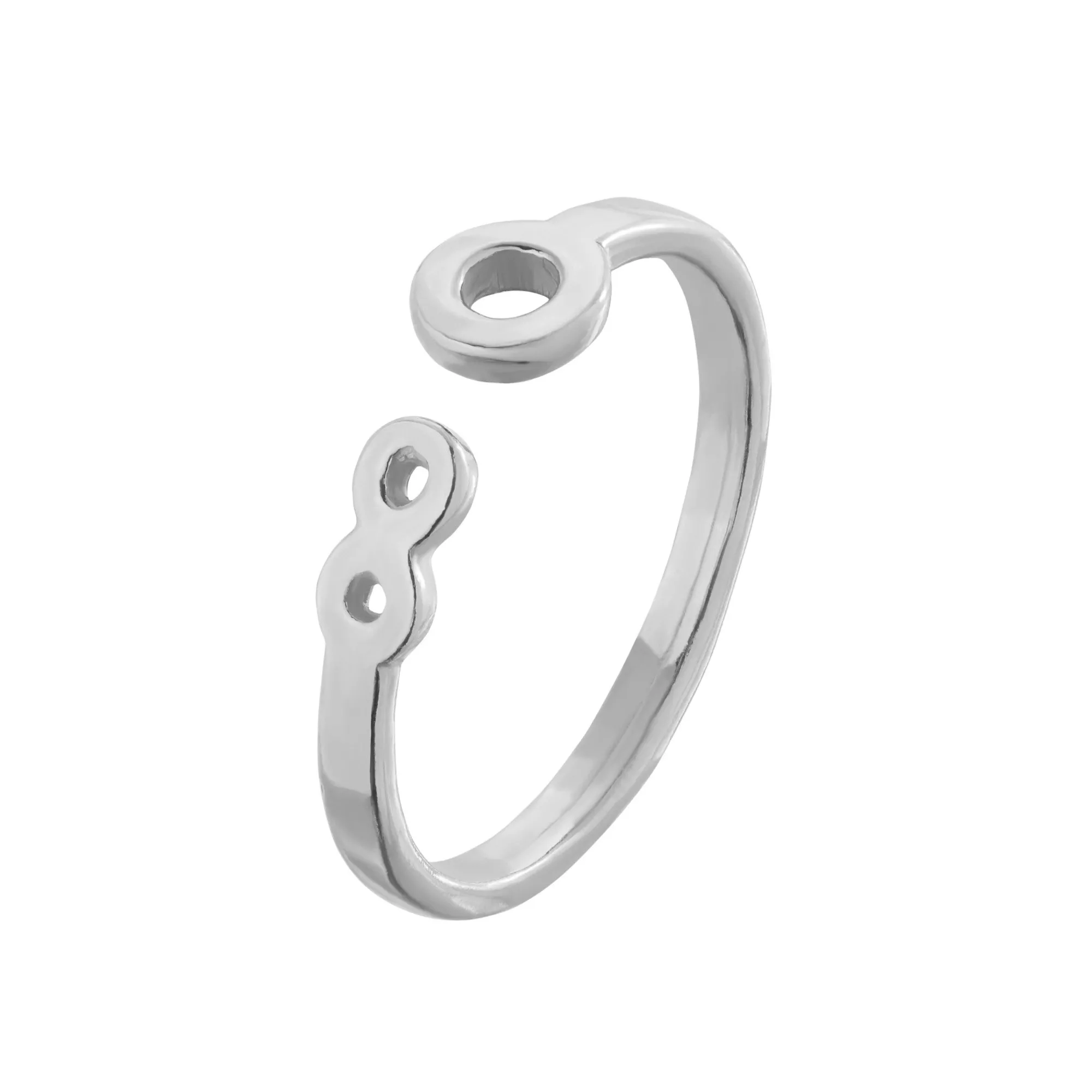 Srebrny pierścionek z karmą i nieskończonością