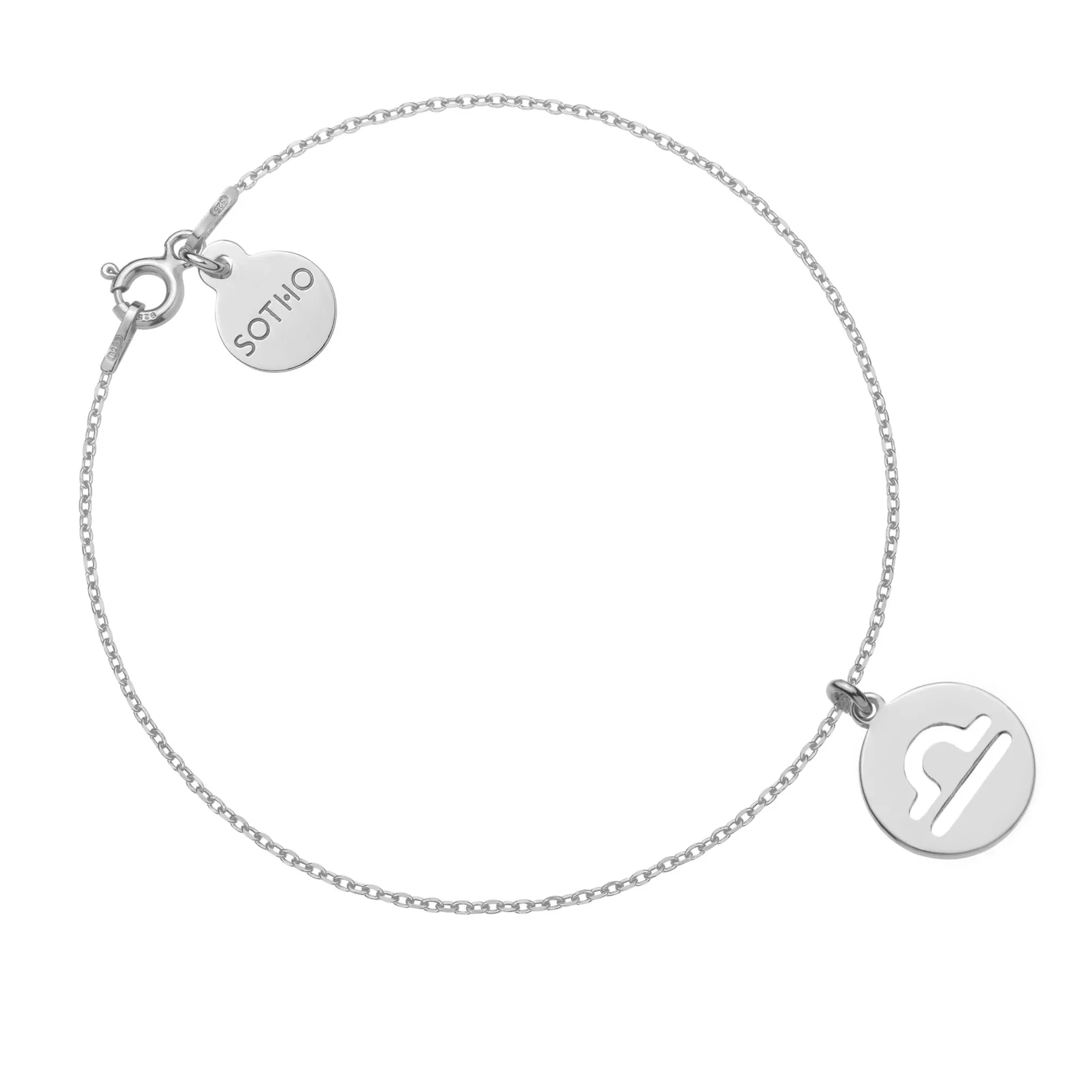 Srebrna bransoletka z zodiakiem Wagi