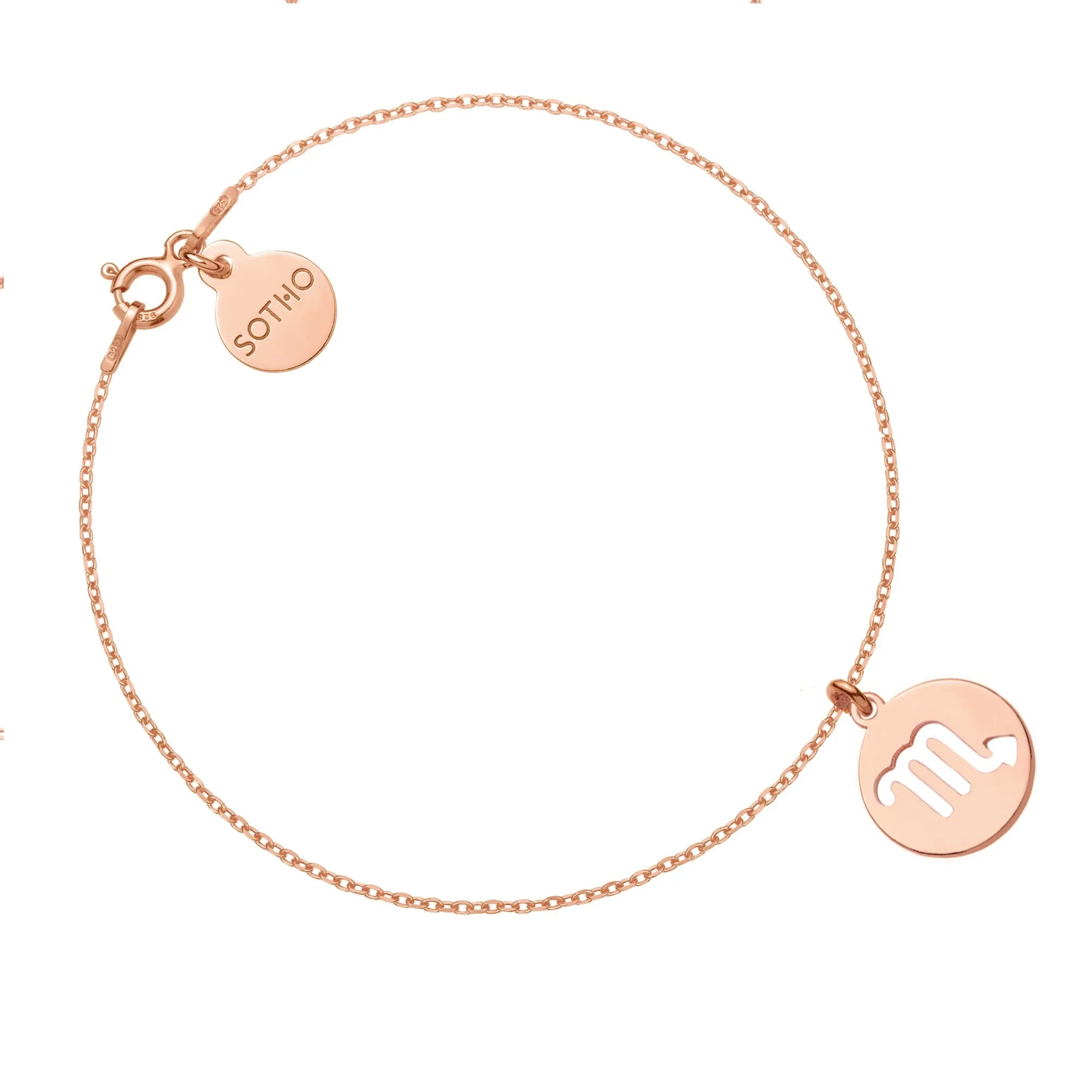 Bransoletka z zodiakiem Skorpiona z różowego złota