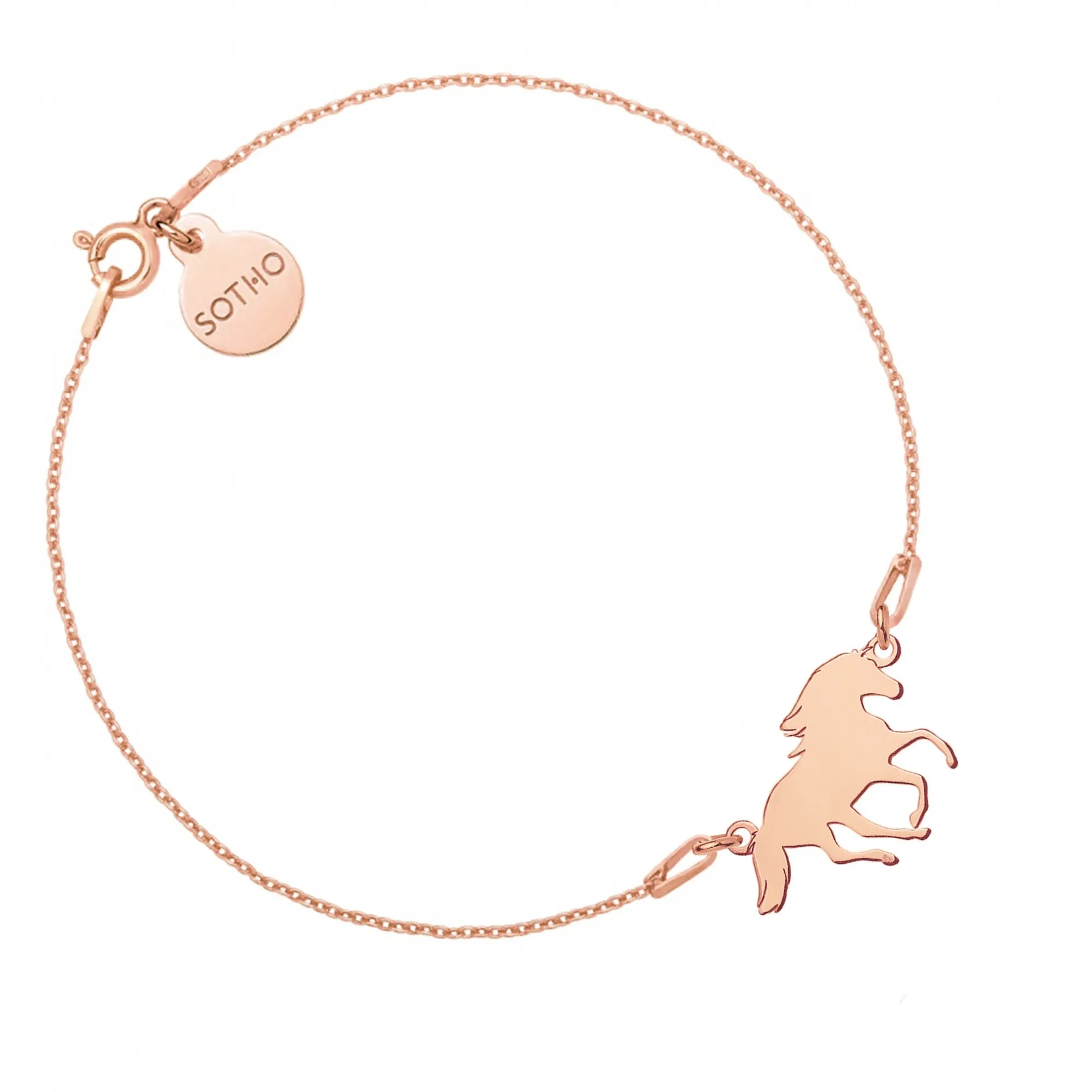 Bransoletka z koniem z różowego złota