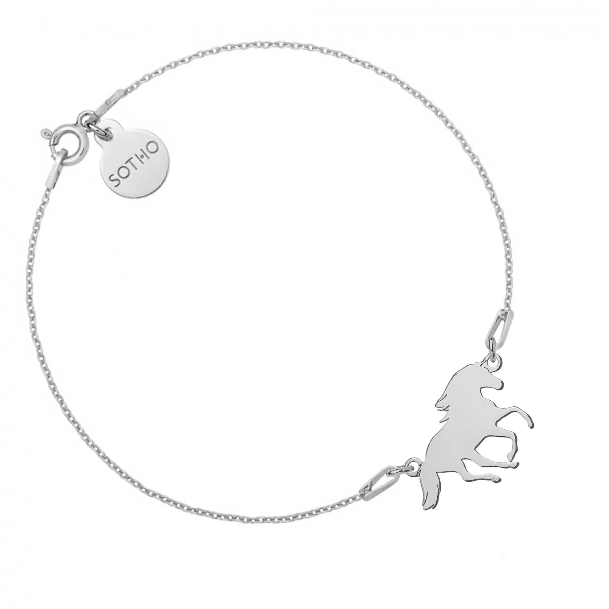 Srebrna bransoletka z koniem