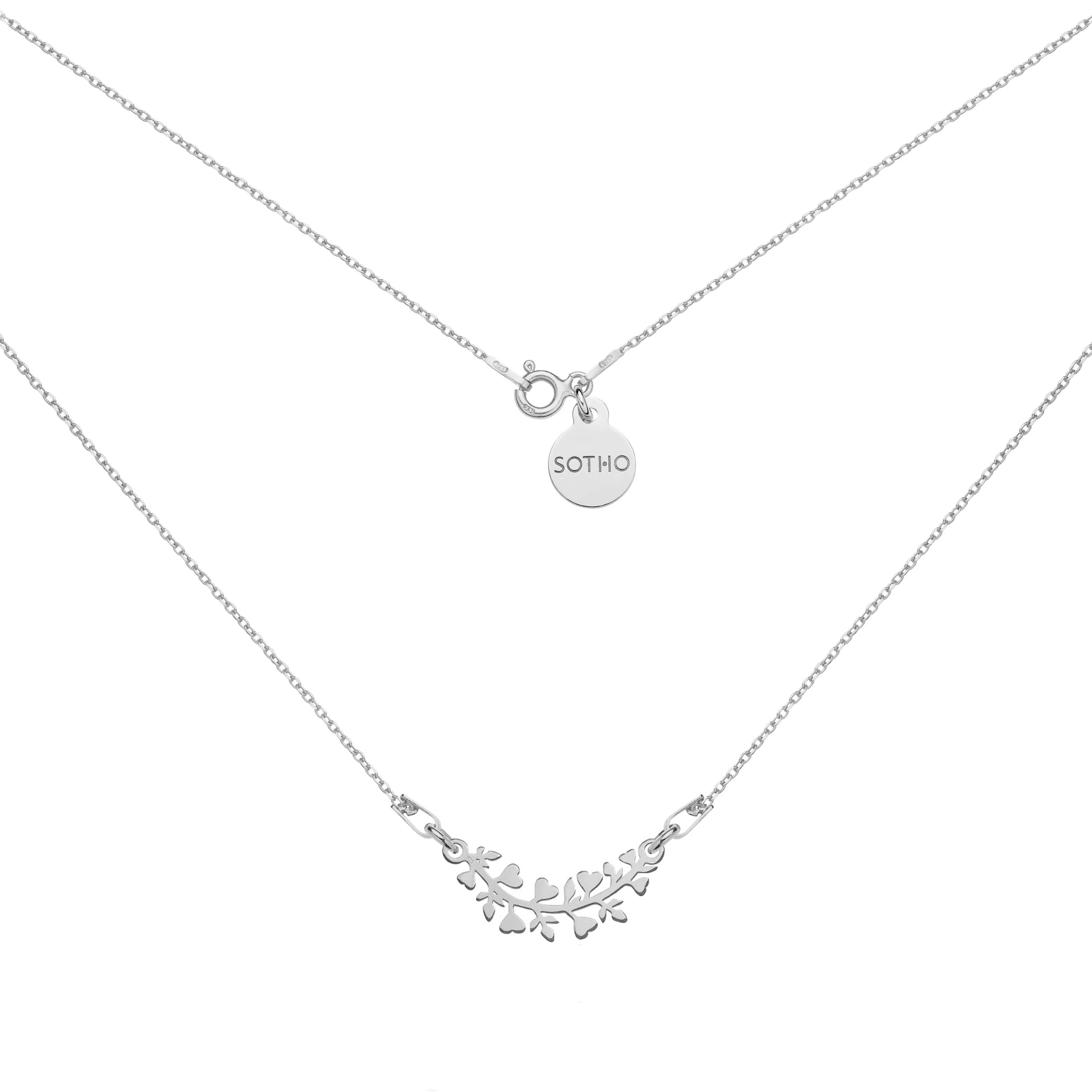 Srebrny naszyjnik z gałązką