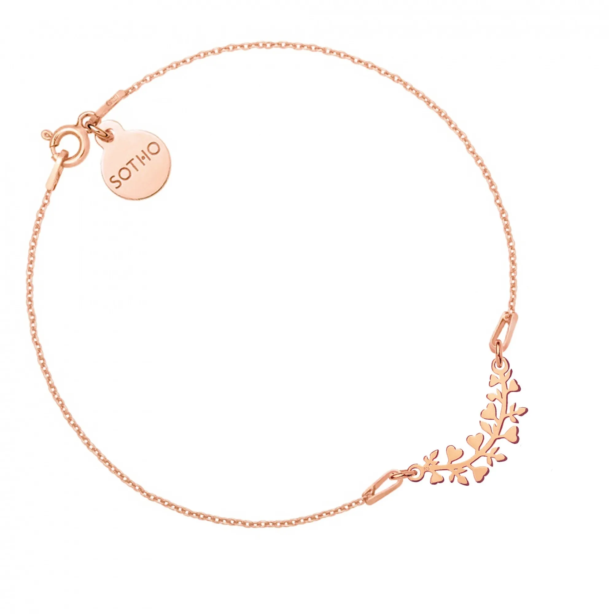 Bransoletka z gałązką z różowego złota