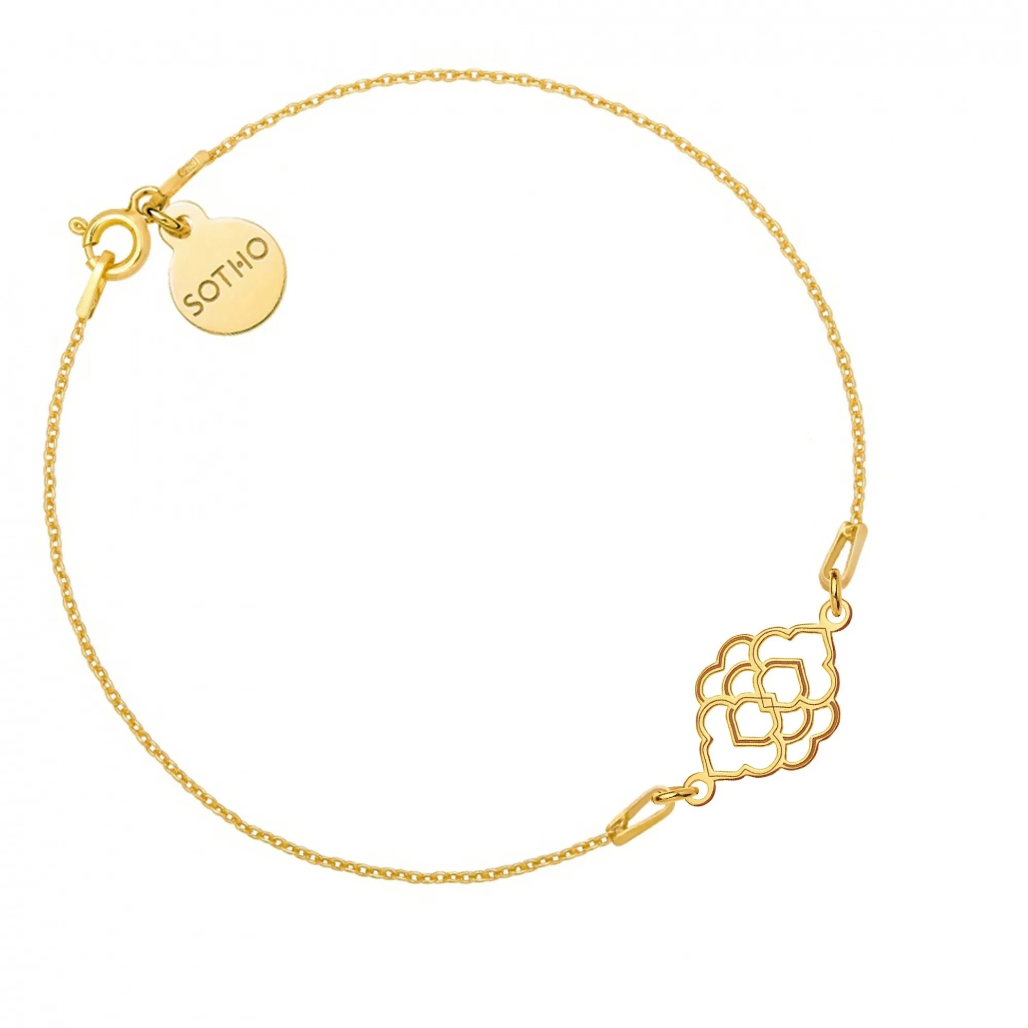 Złota bransoletka z marokańską rozetką