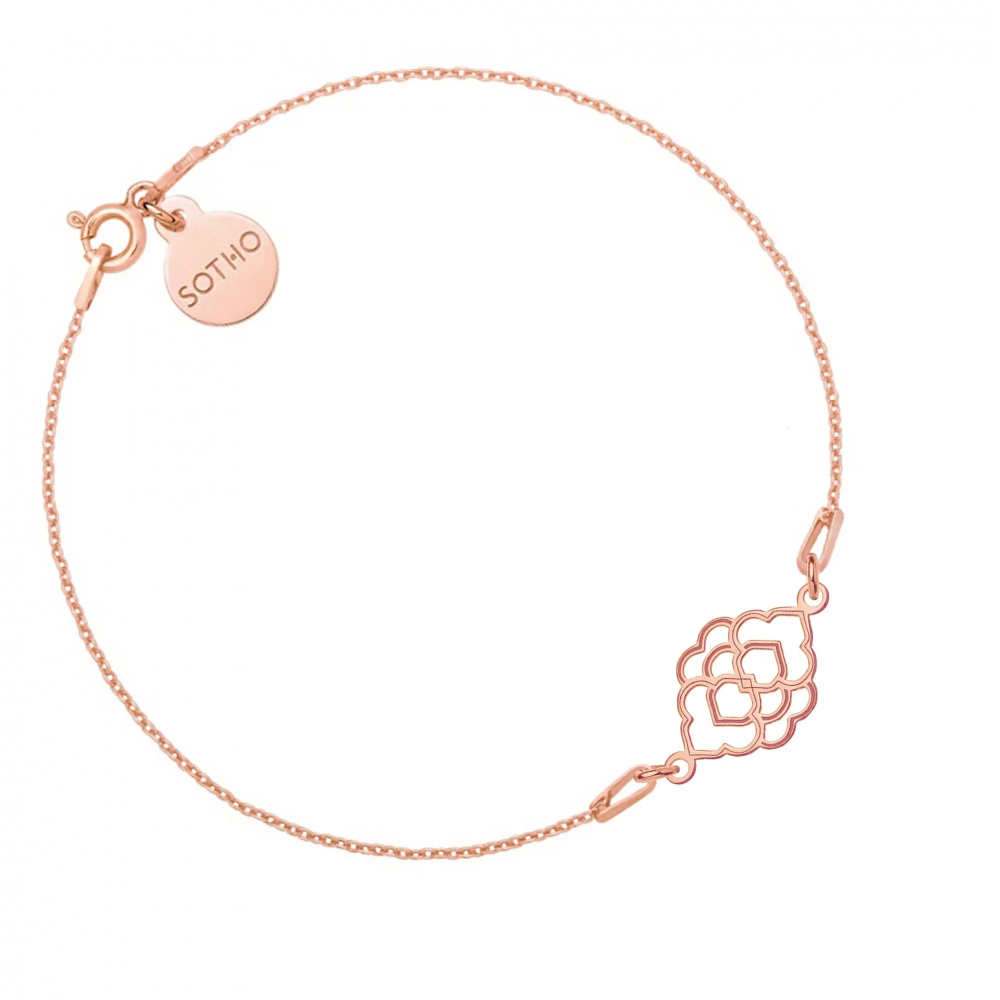 Bransoletka z marokańską rozetką z różowego złota