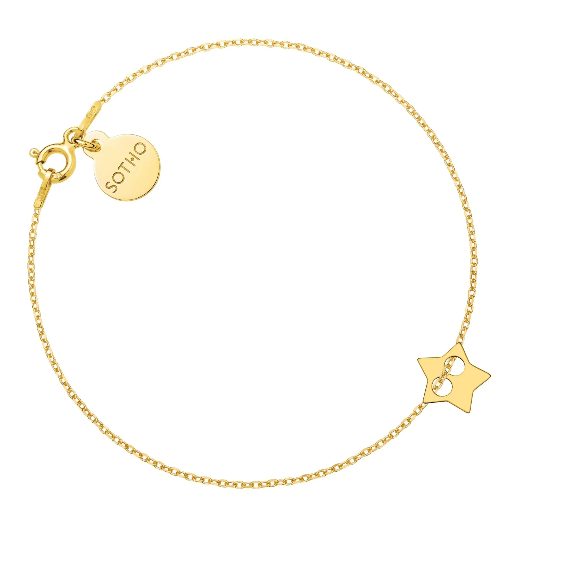 Złota bransoletka z gwiazdką