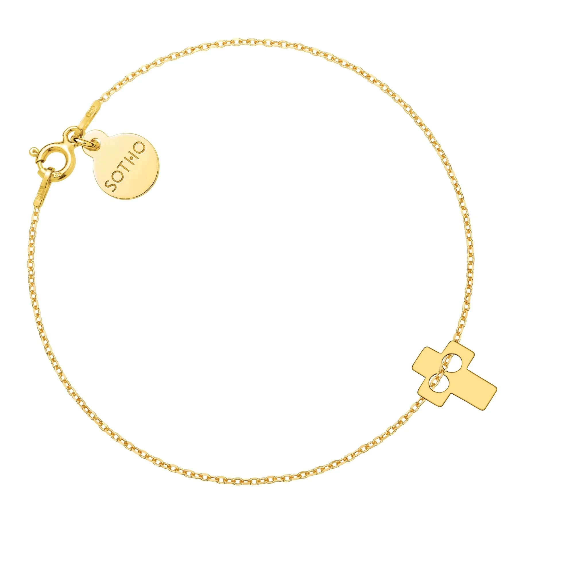 Złota bransoletka z krzyżykiem