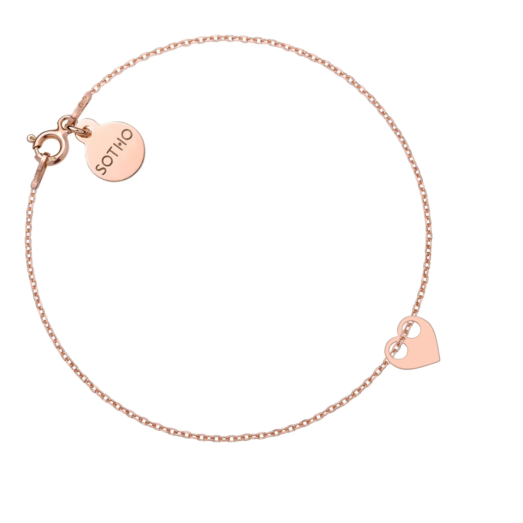 Bransoletka z serduszkiem z różowego złota