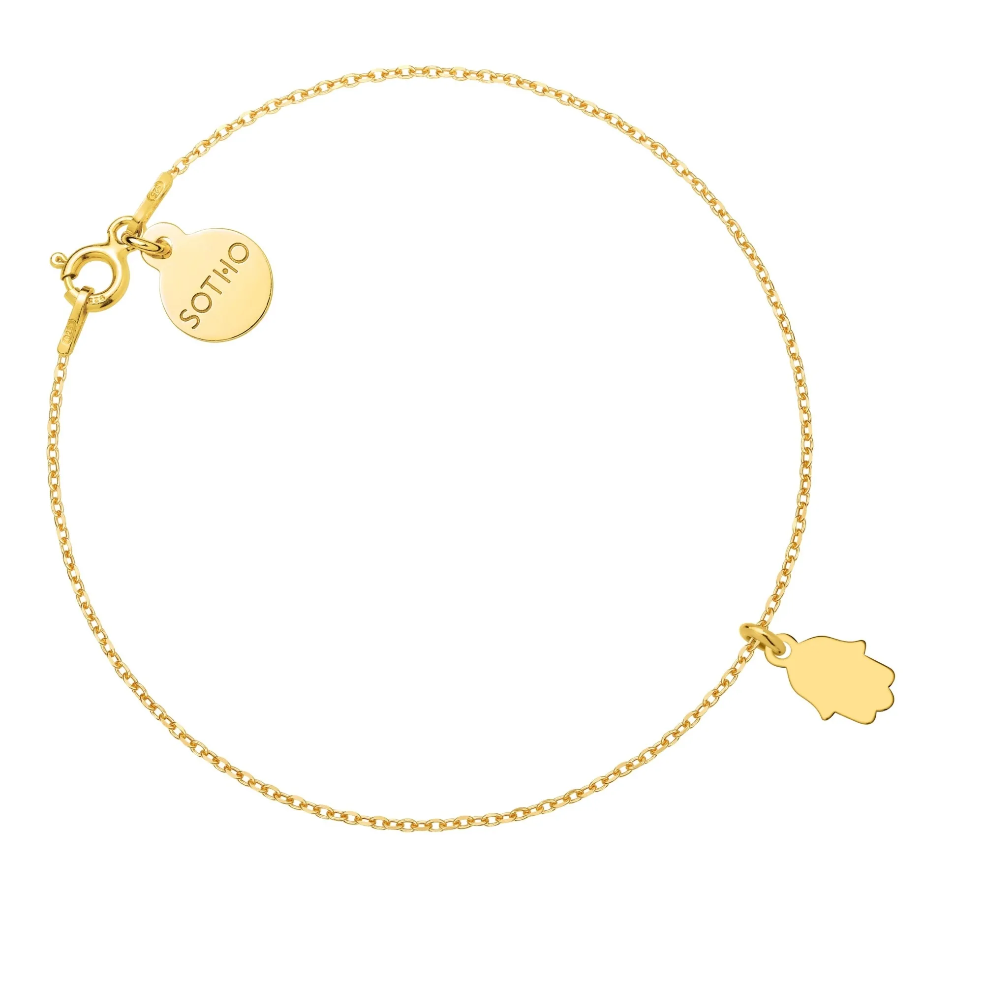 Złota bransoletka z Ręką Fatimy