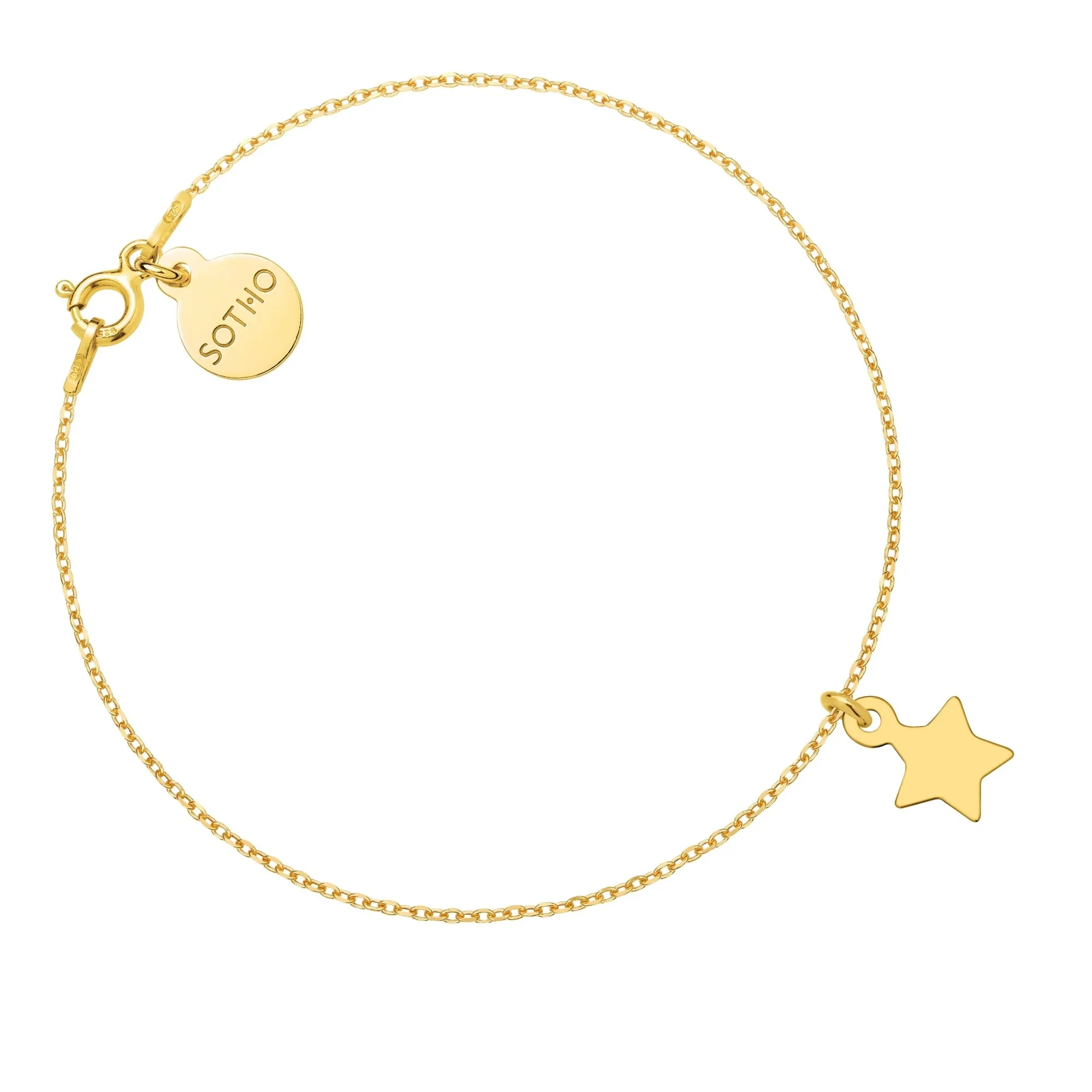 Złota bransoletka z gwiazdką