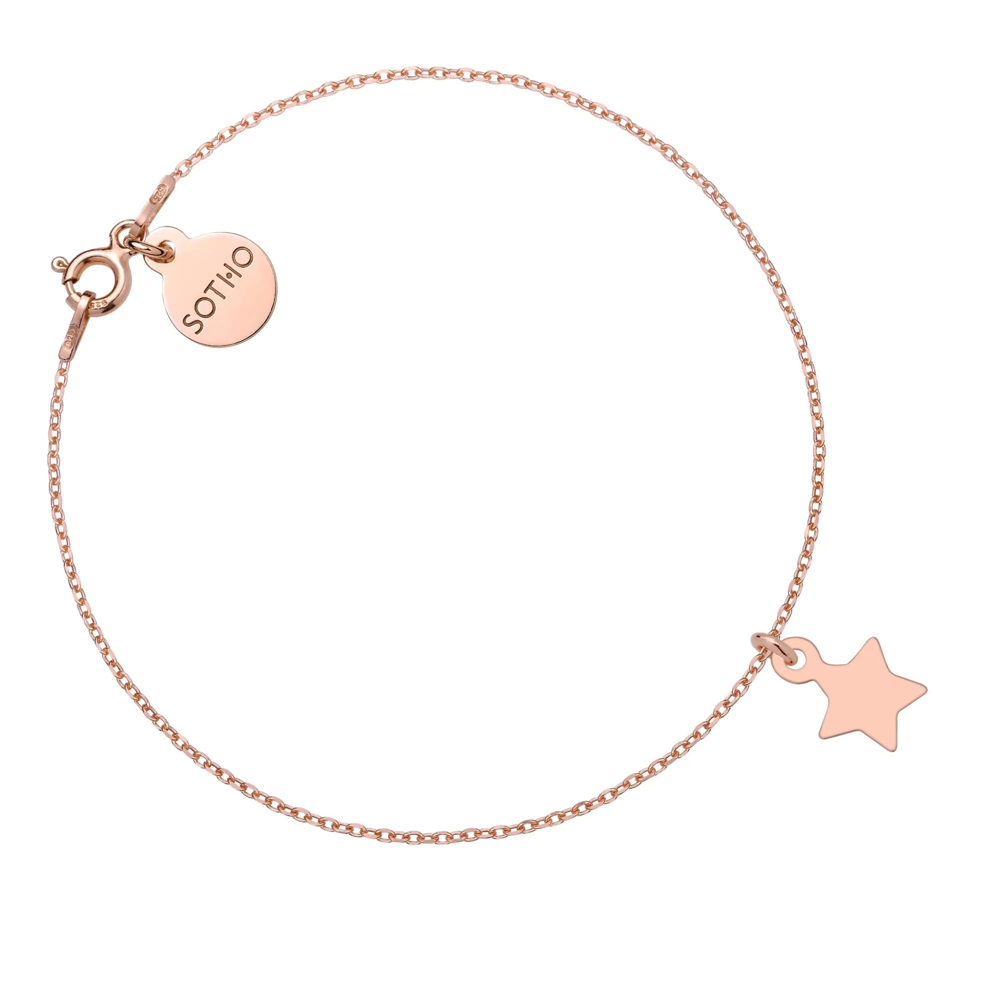 Bransoletka z różowego złota z gwiazdką