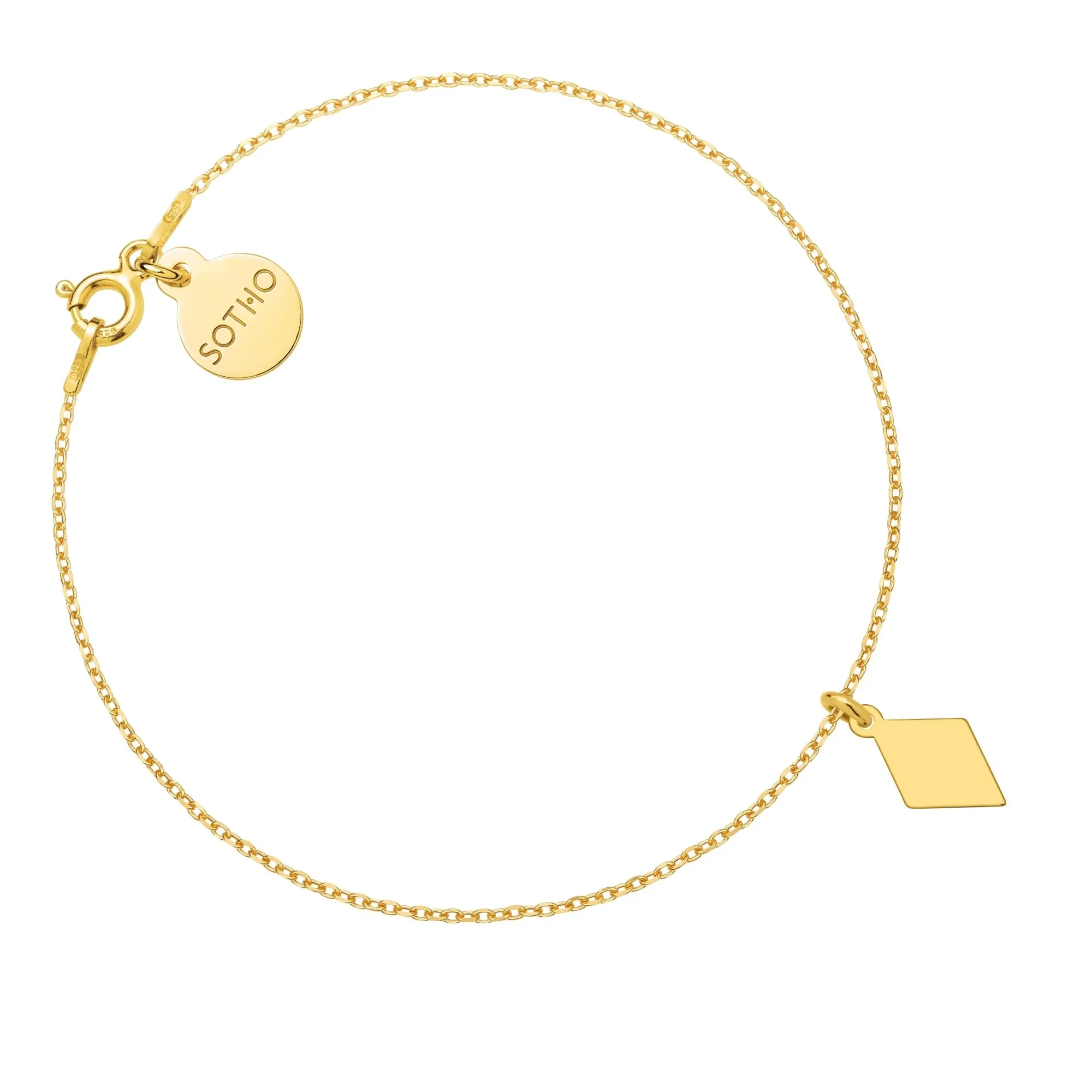 Złota bransoletka z rombem