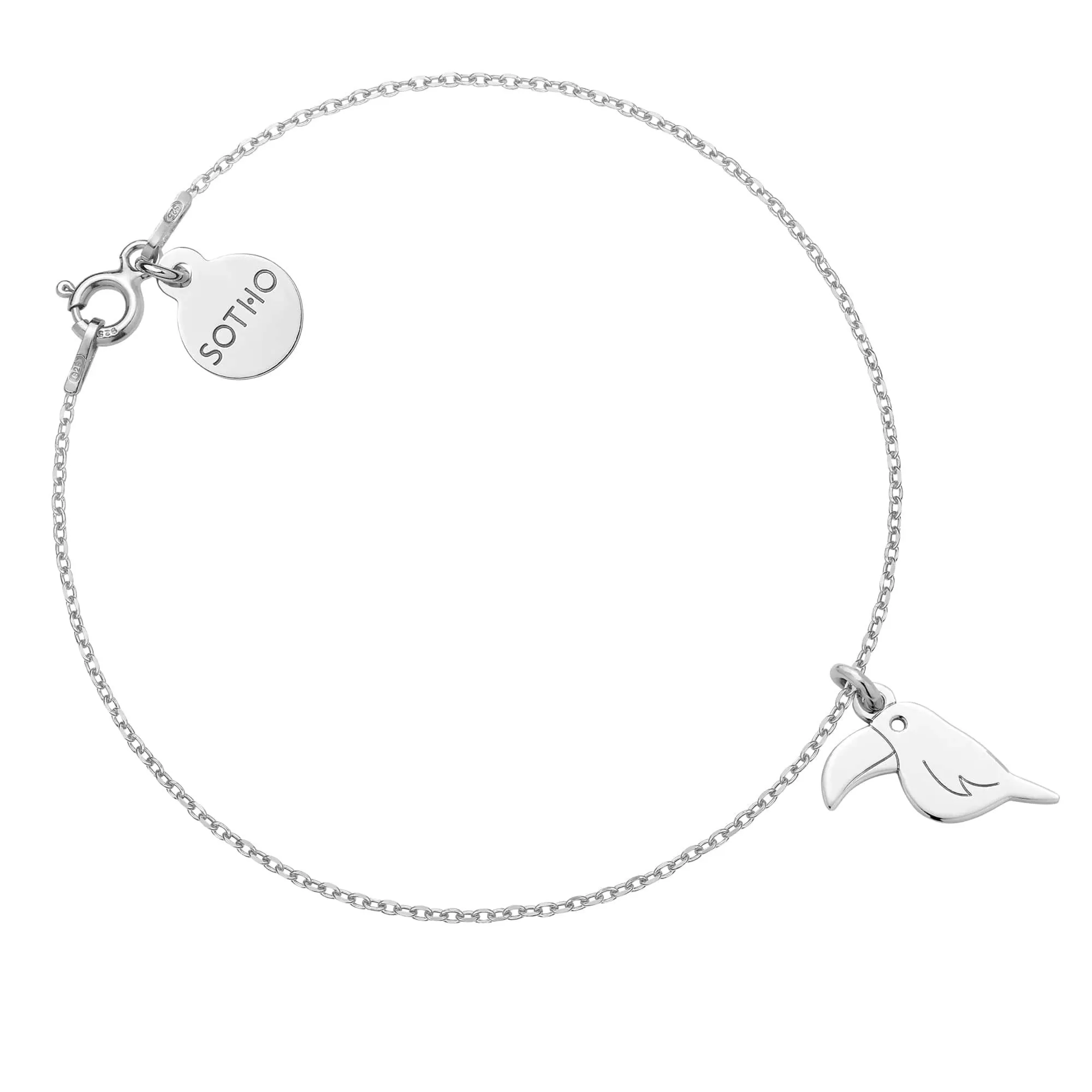 Srebrna bransoletka z tukanem