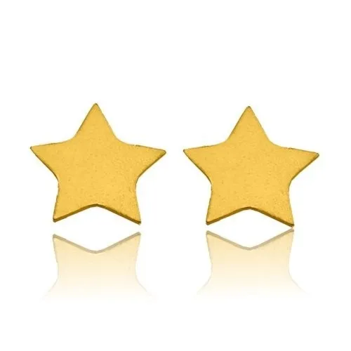 Złote kolczyki gwiazdki