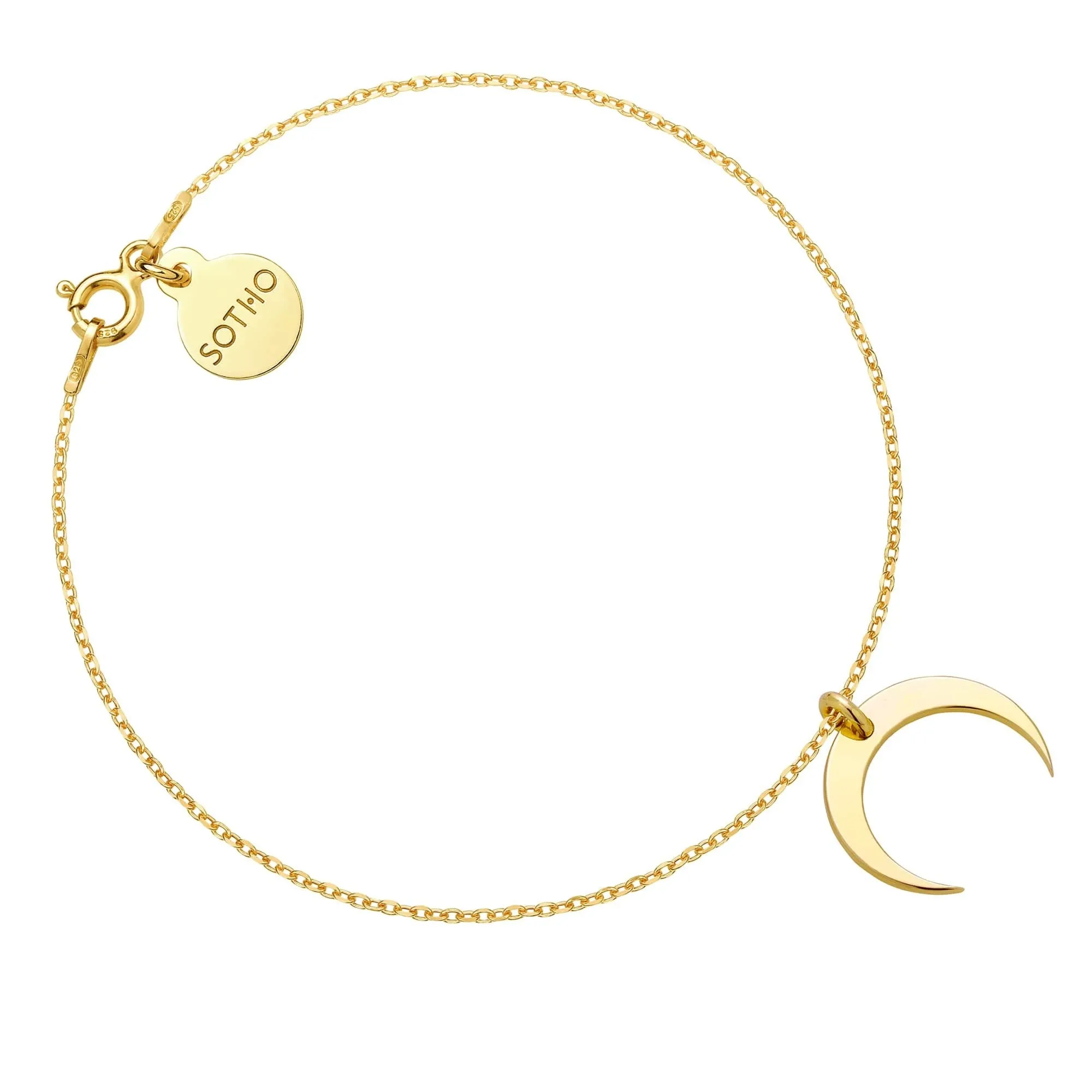 Złota bransoletka z księżycem