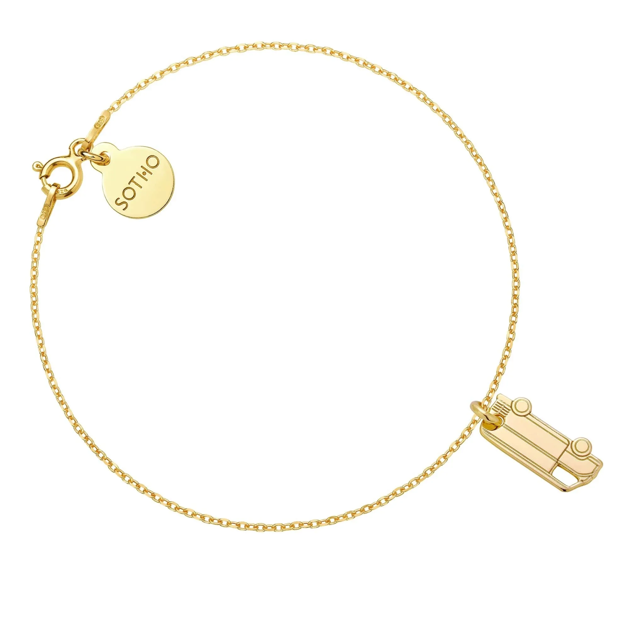 Złota bransoletka z kamperem