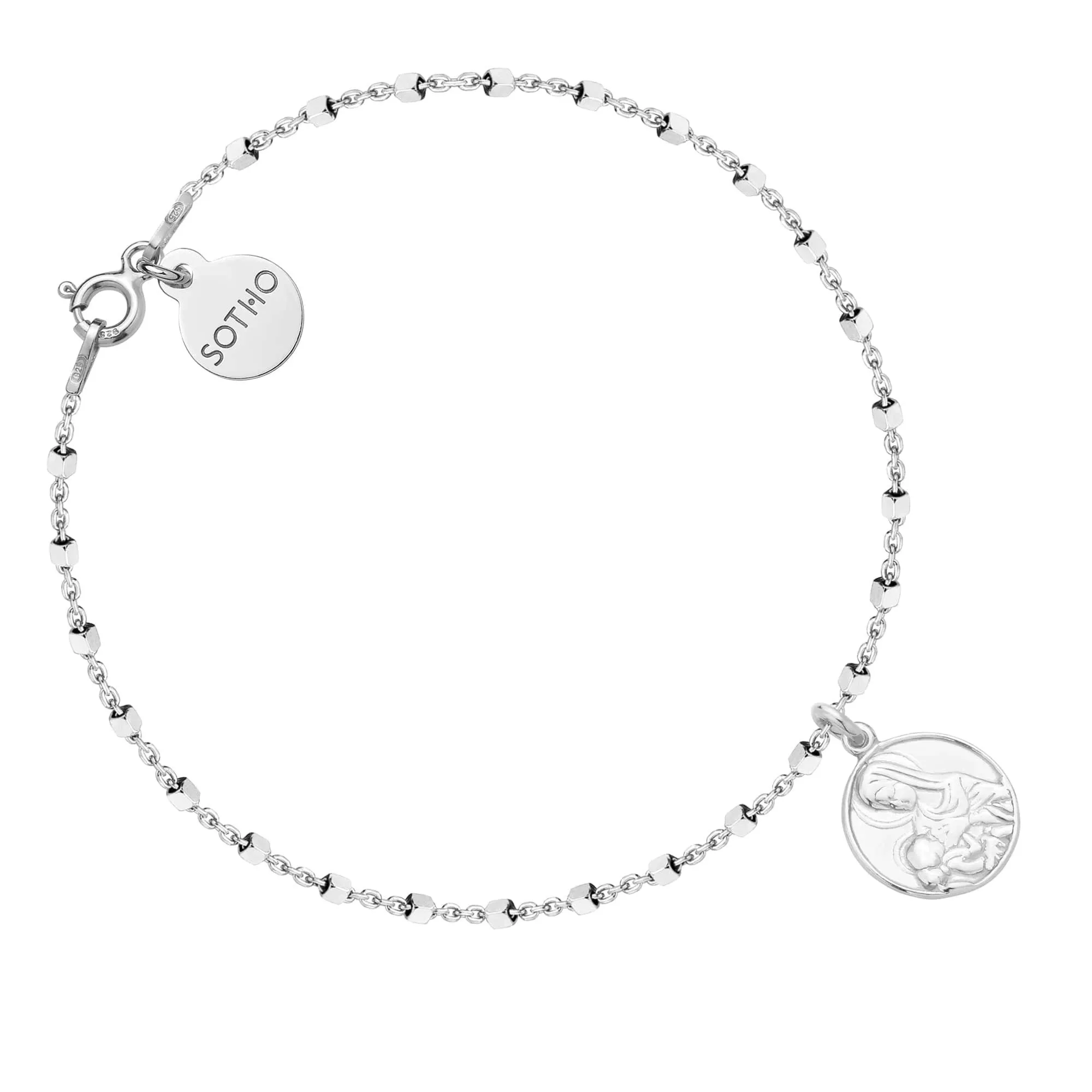 Srebrna bransoletka z medalikiem