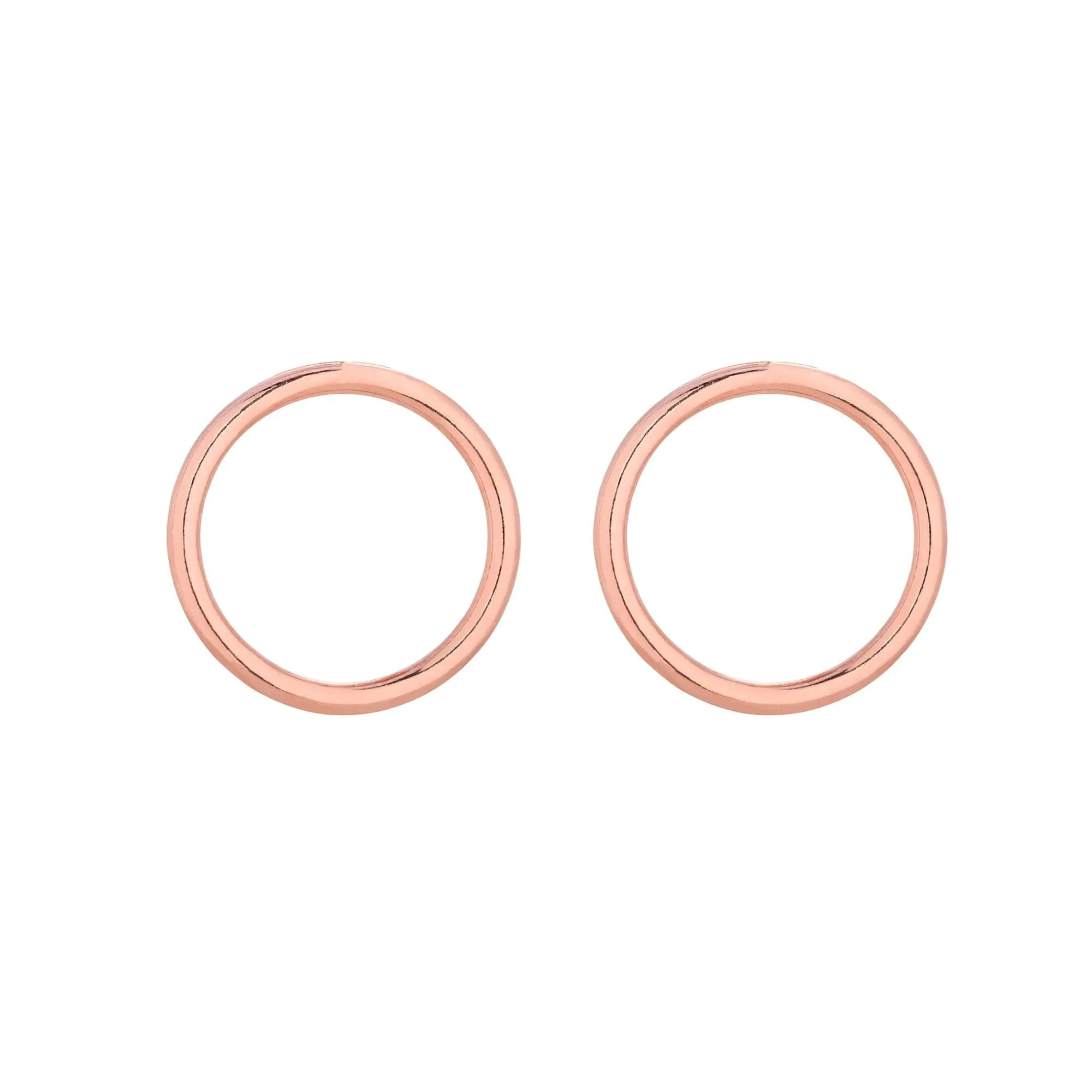 Kolczyki z różowego złota obręcze