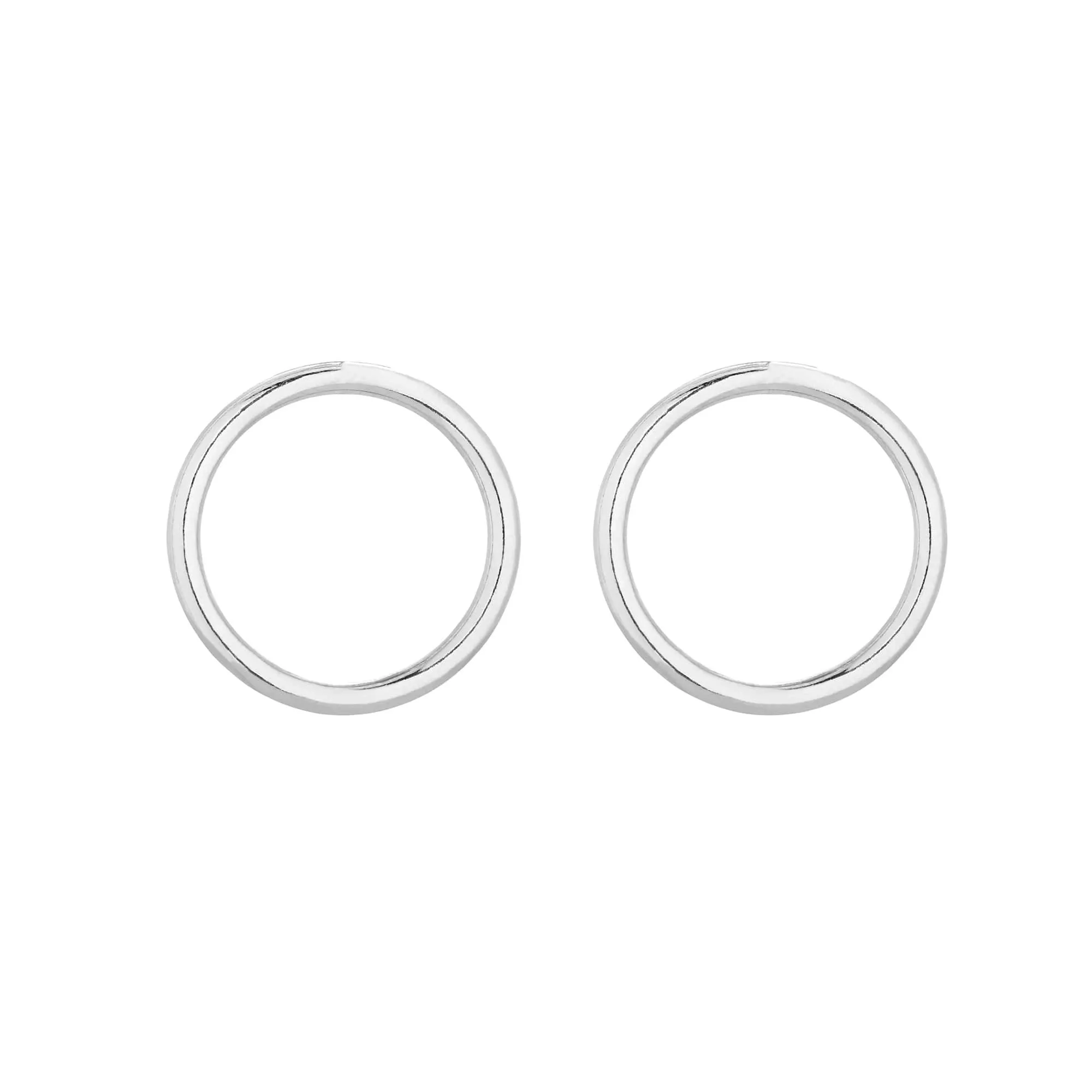 Srebrne kolczyki obręcze