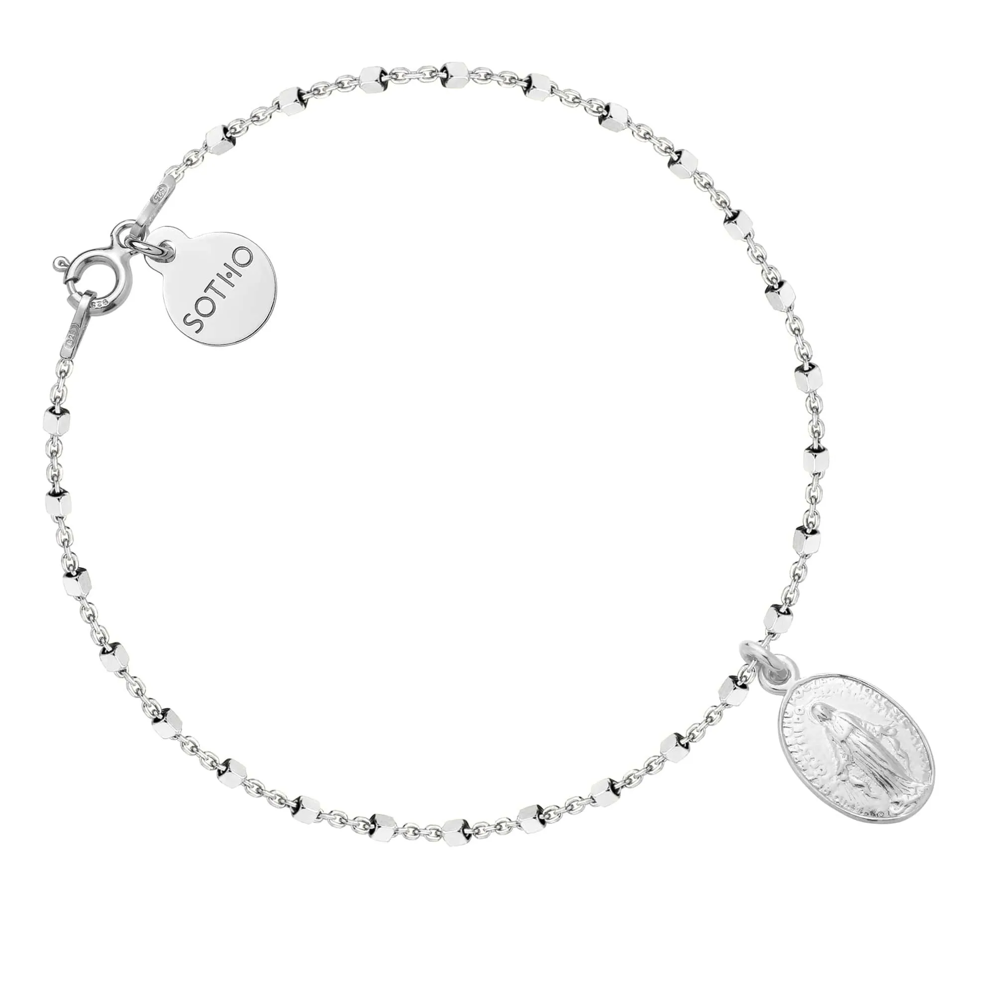 Srebrna bransoletka z medalikiem