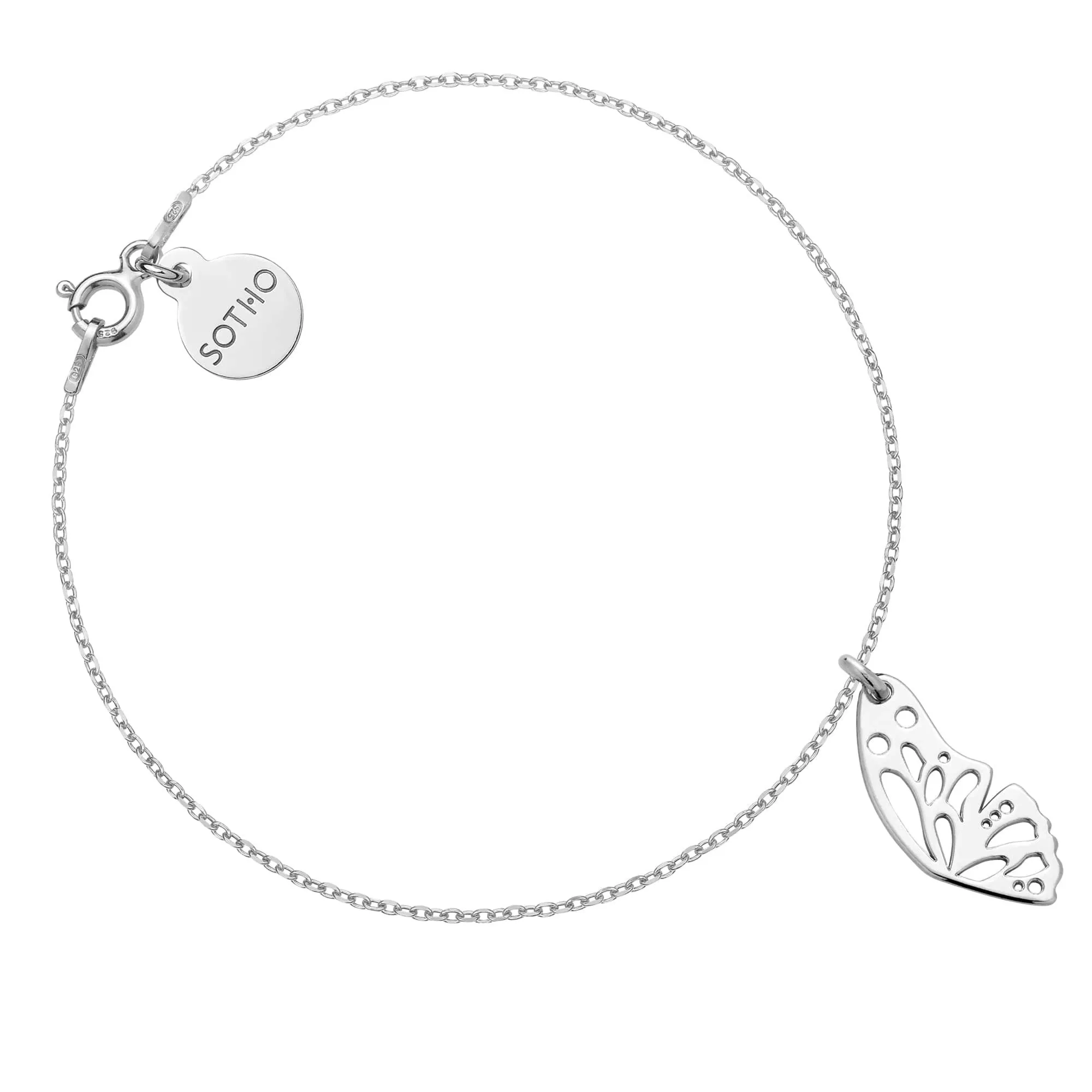 Srebrna bransoletka ze skrzydełkiem motyla